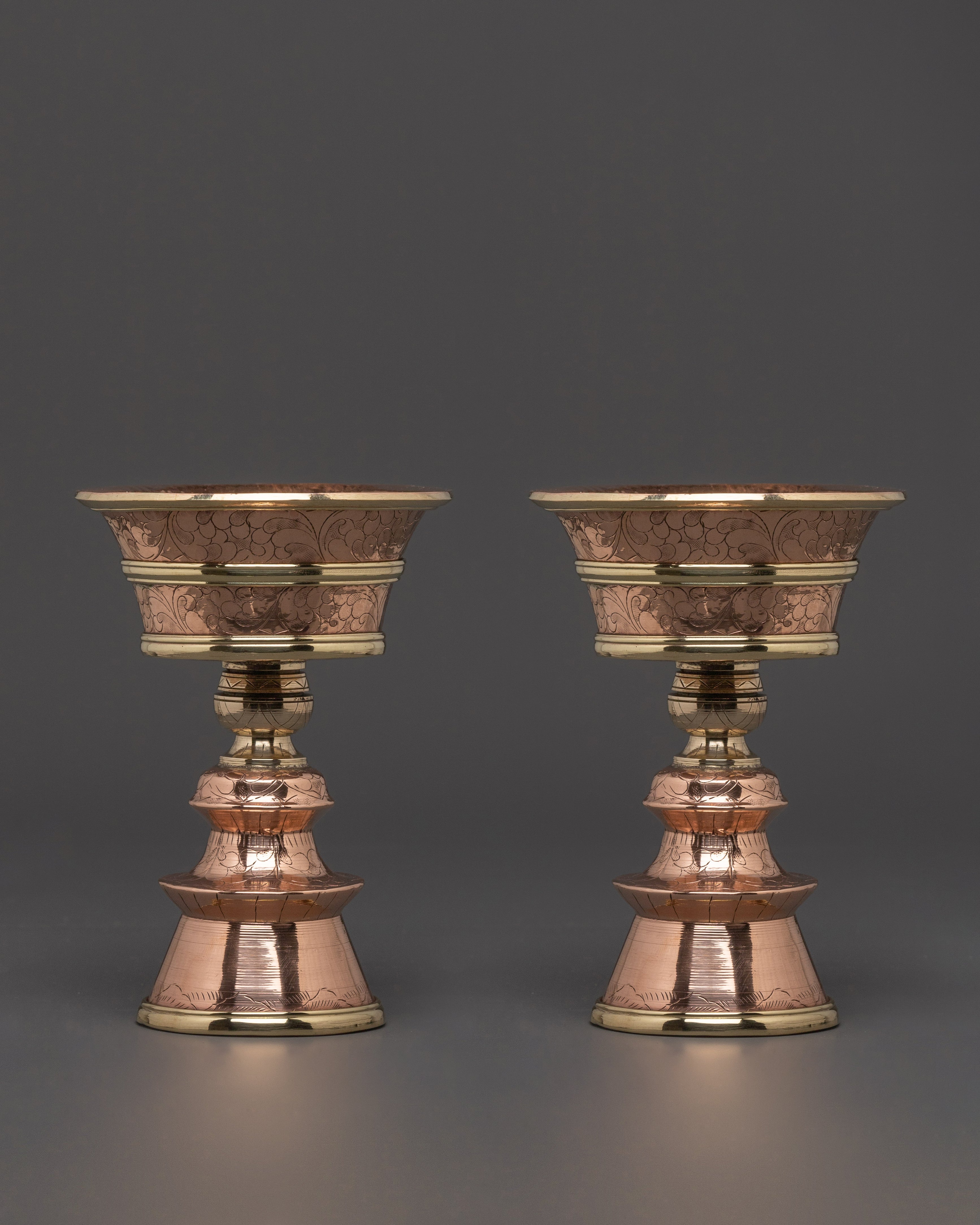 Brass Border Butter Lamp