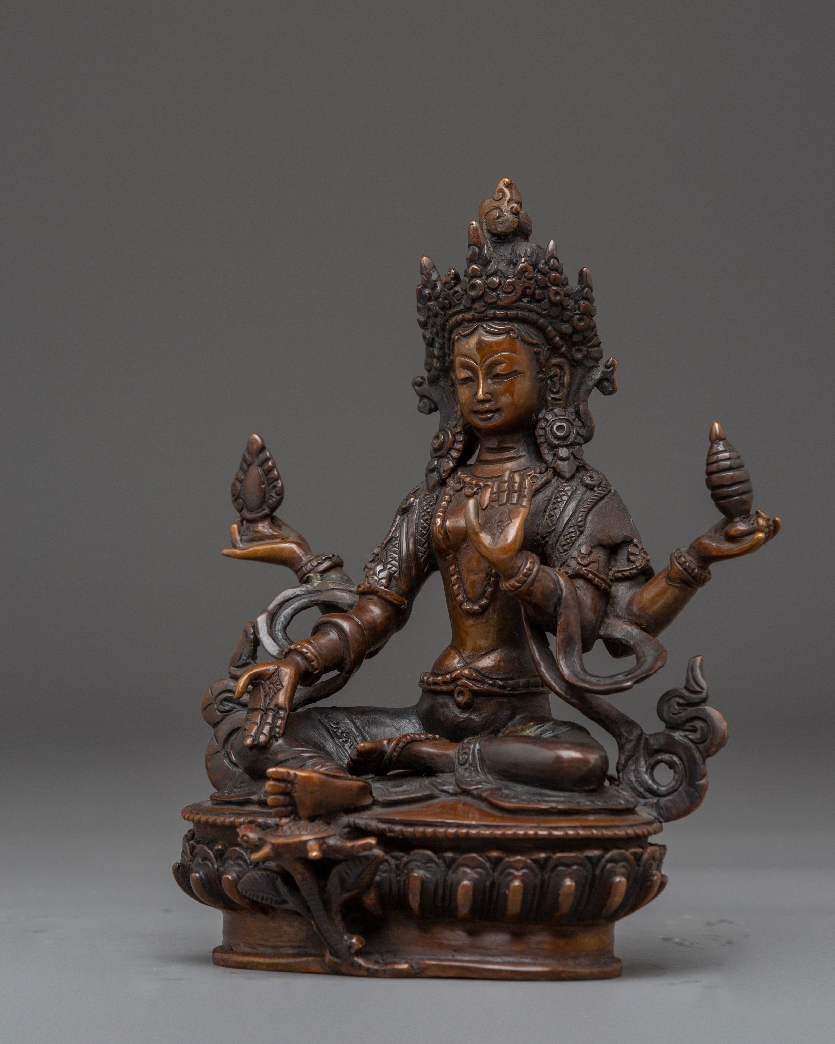Laxmi Mata Oxidized Statue | Goddess of Wisdom
