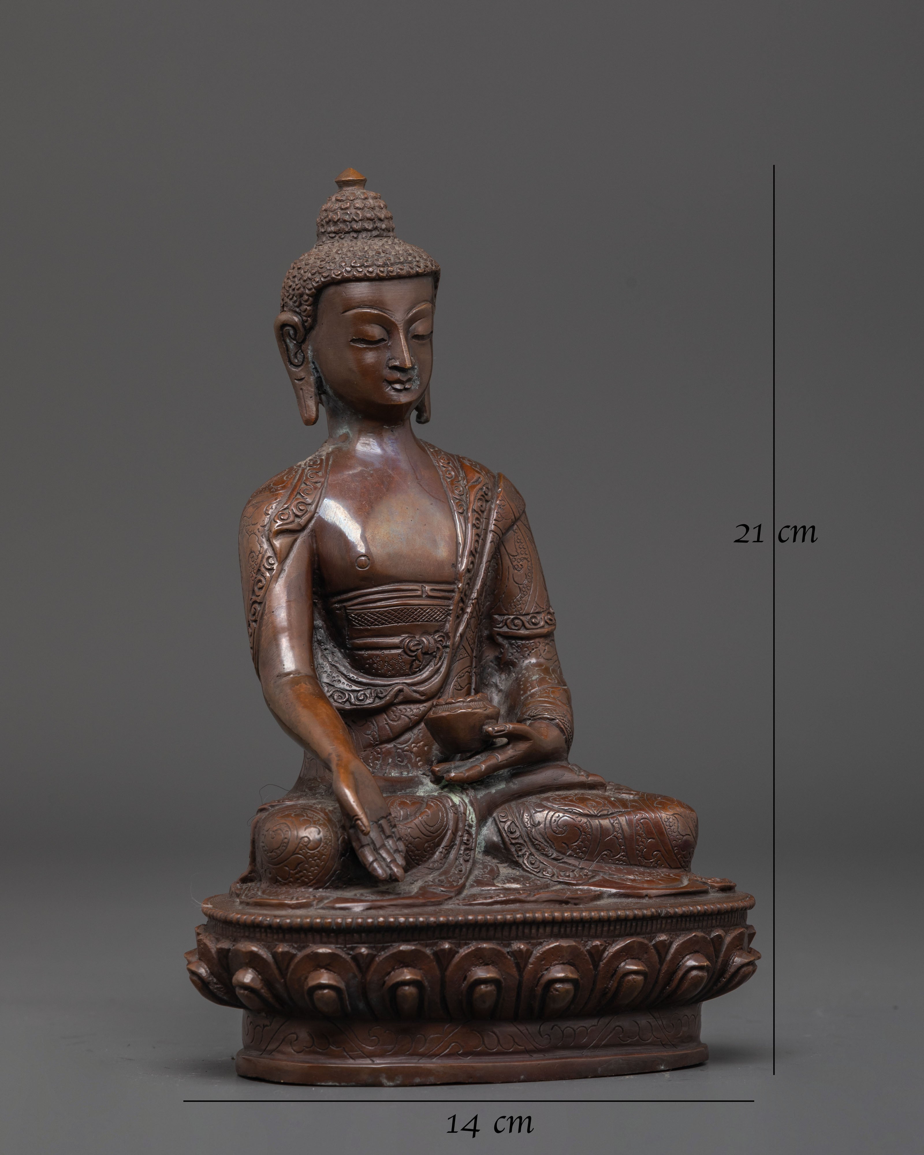 Handmade Ratnasambhava Copper Statue