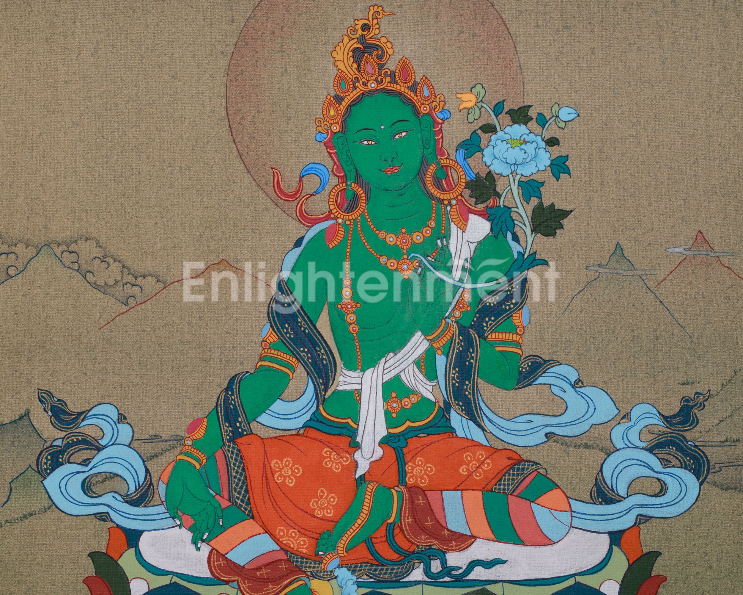 Sacred Green Tara Buddhist Art | Swift Savior & Protector