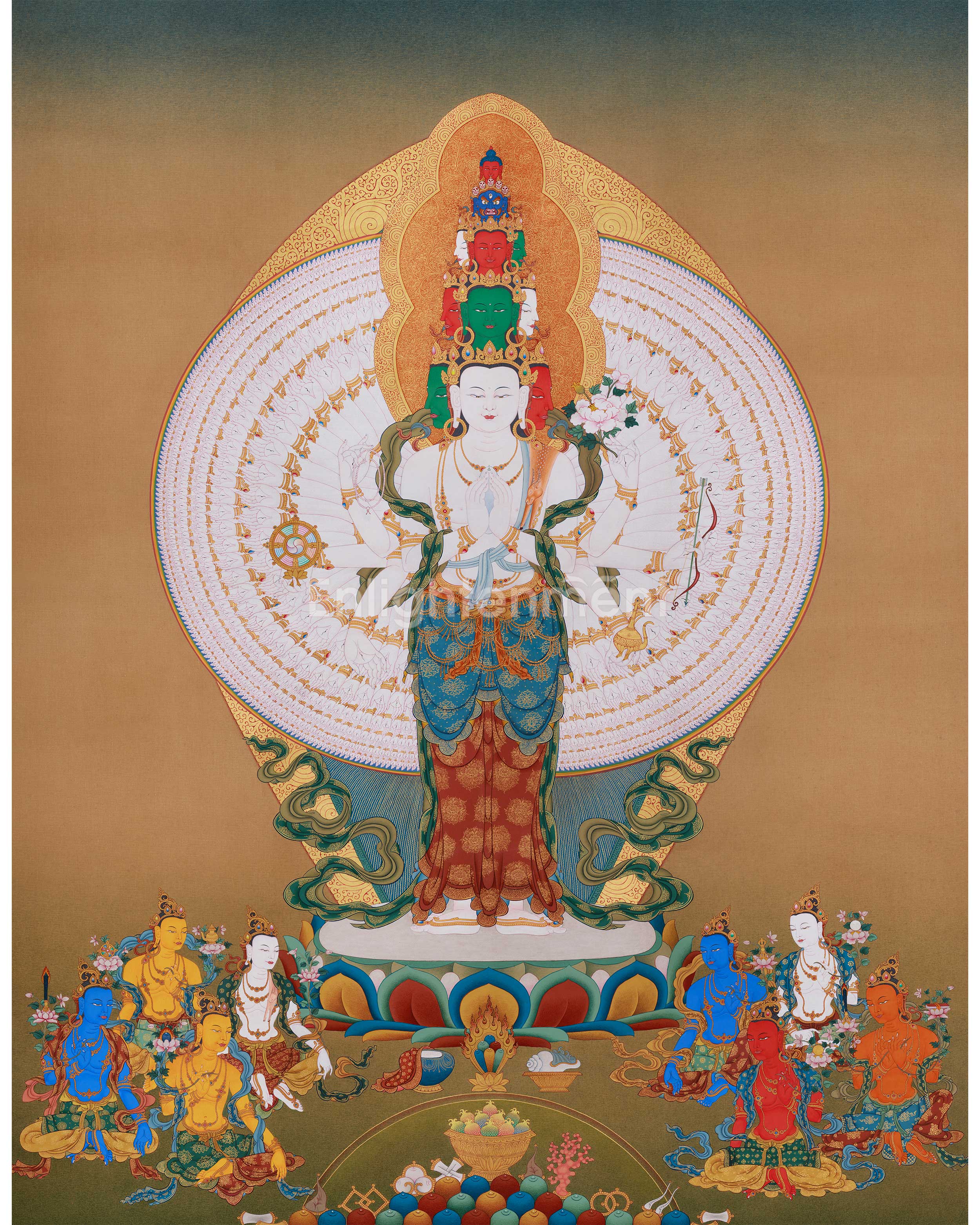 1000-armed-chenrezig-with-8-bodhisattva