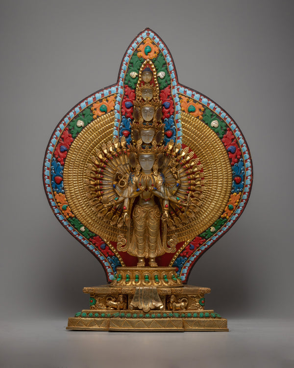 1000 Armed Crystal Avalokitesvara Statue
