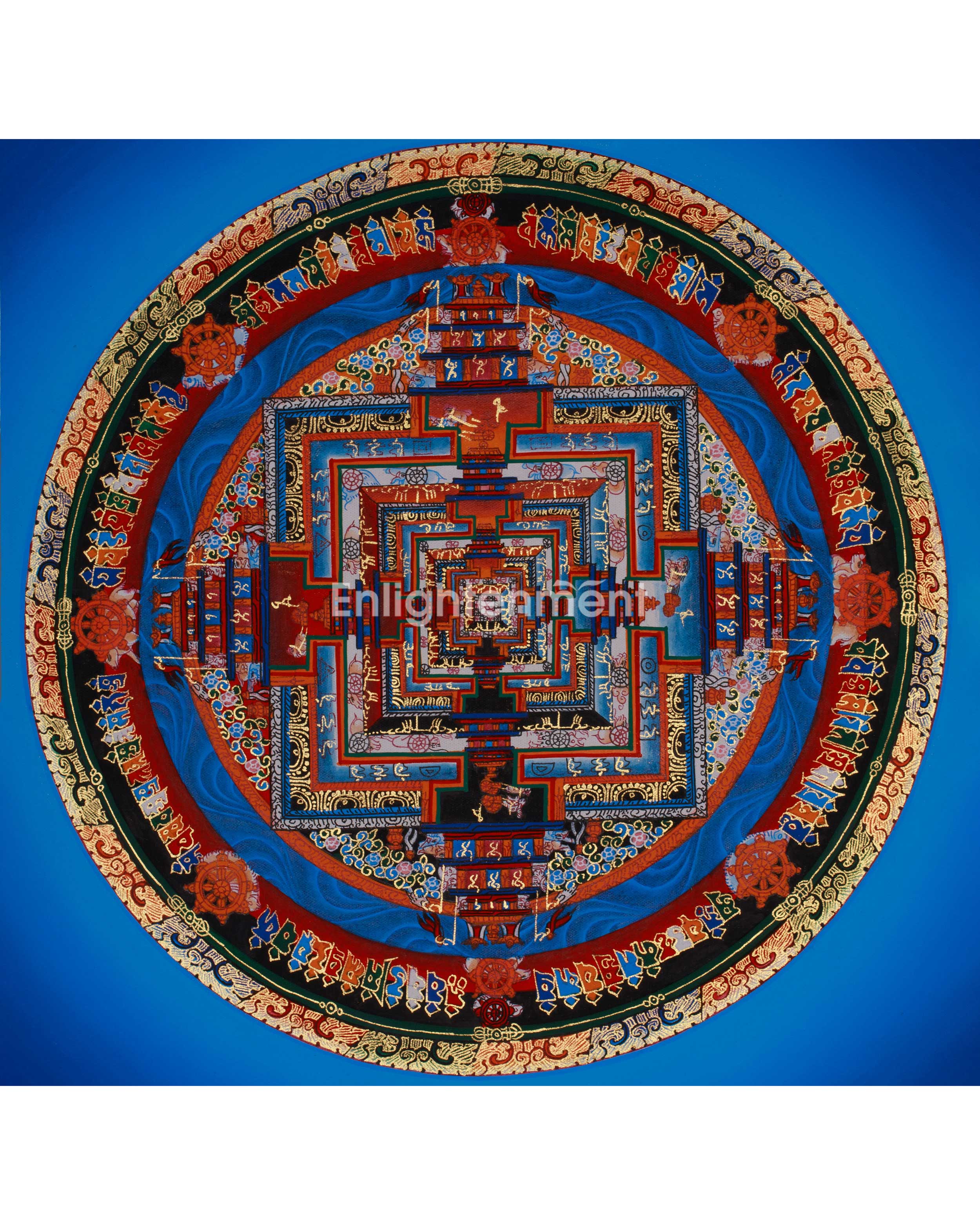Kalachakra (Wheel of Time) Mandala Thangka | Journey Through Time and Enlightenment