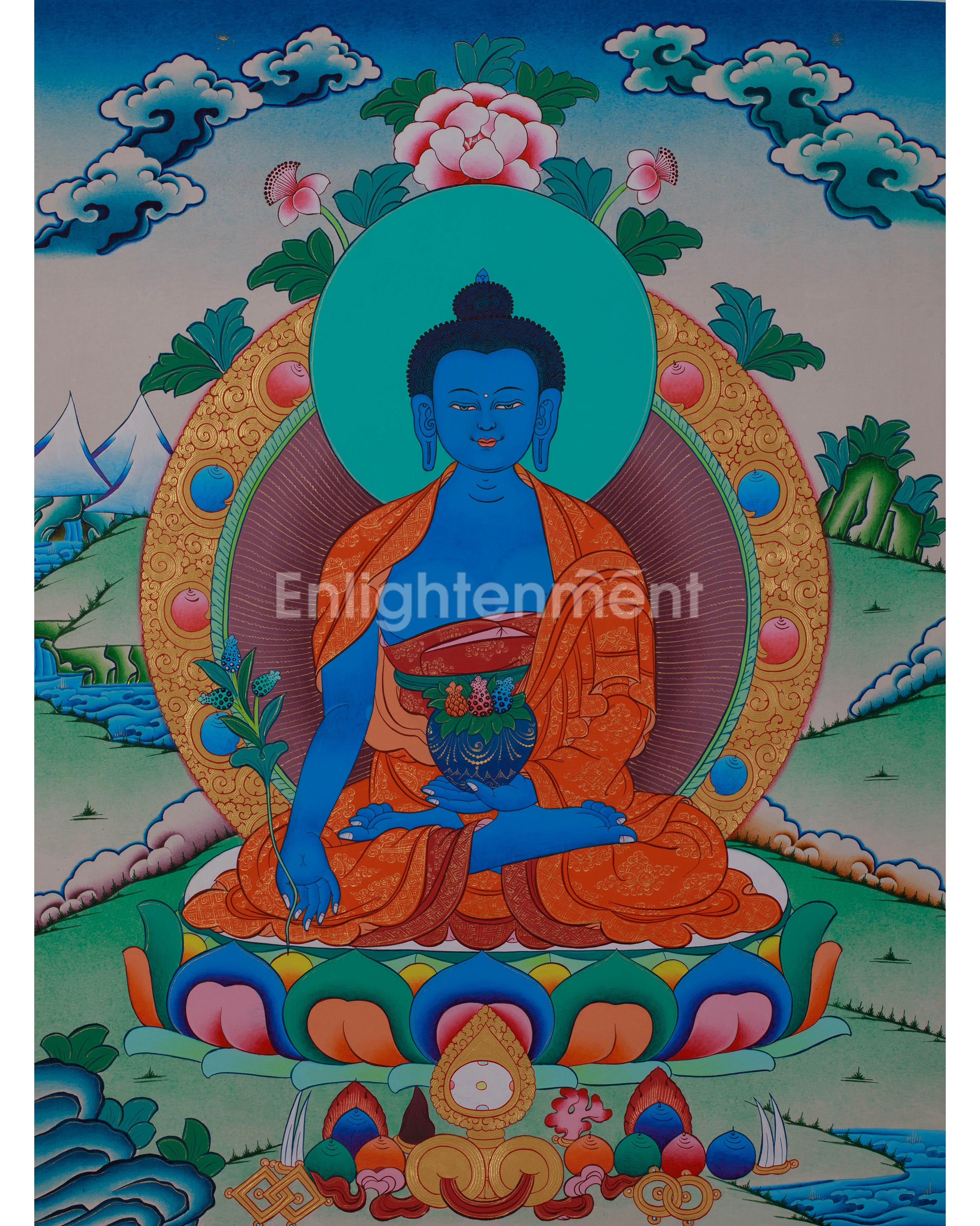 Bhaisajyaguru, Healing Buddha Thangka | Tibetan Buddhist Art