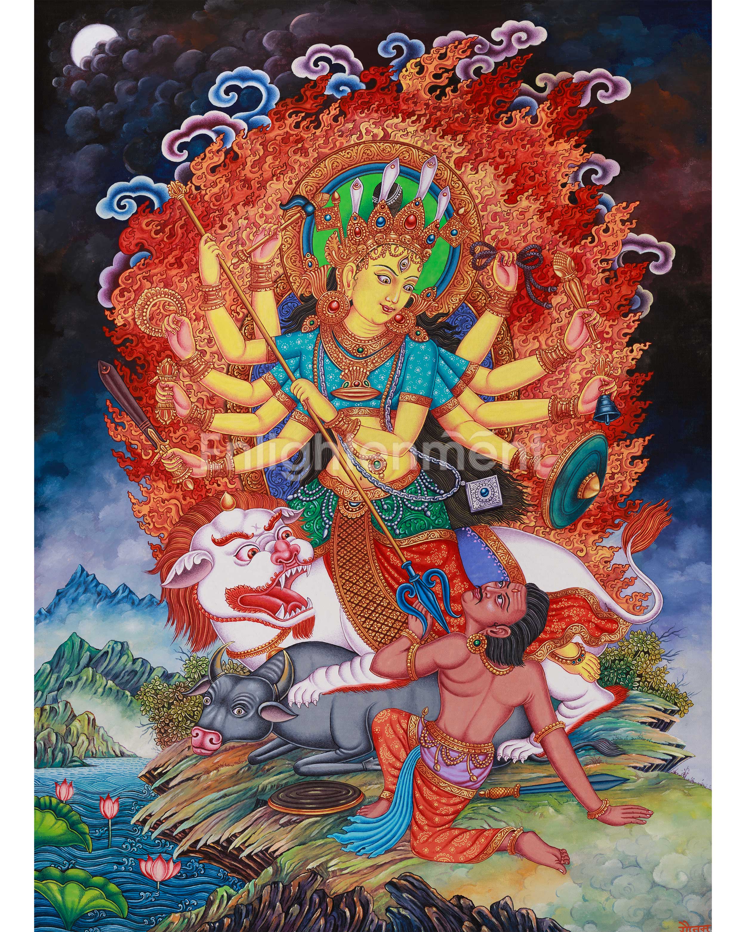 Devi Durga | Fierce Tantric Goddess Art