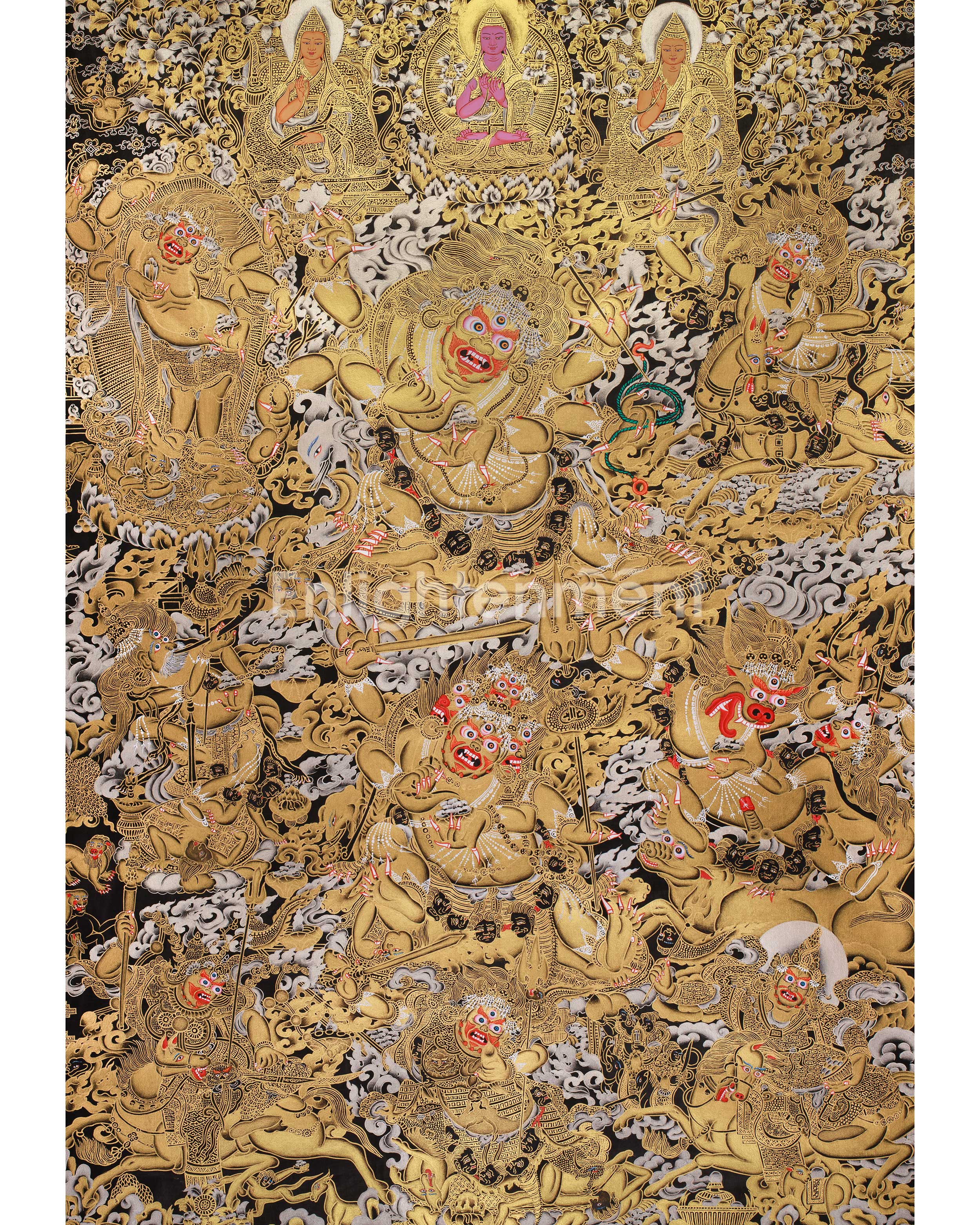 Golden Fury, Wrathful Mahakala Protector | Guardian of Spiritual Enlightenment