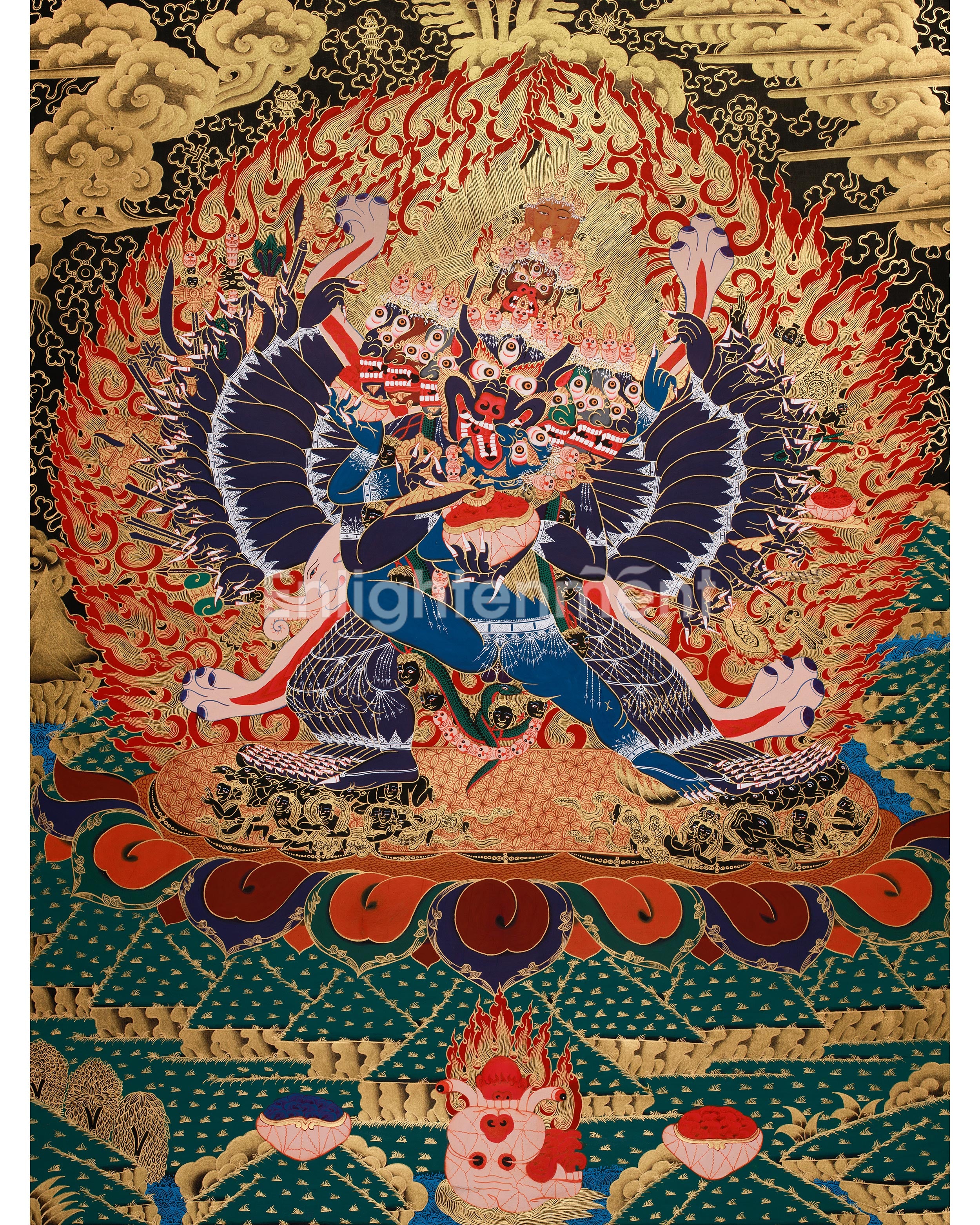 Vajrabhairava Yamantaka Thangka | The Wrathful Conqueror of Death