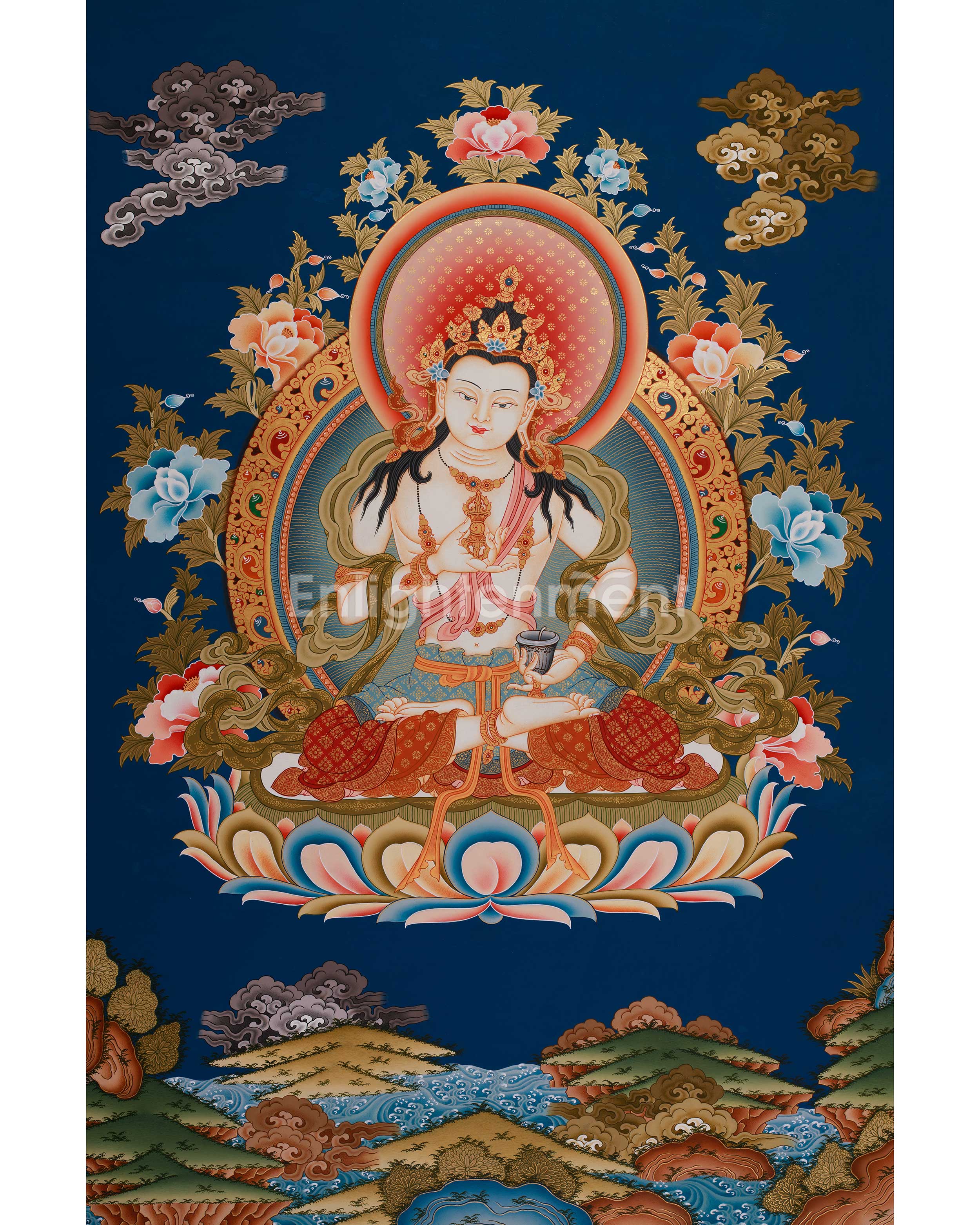Vajrasattva Buddha, The Vajra Holder | The Supreme Deity of Purification in Tibetan Art