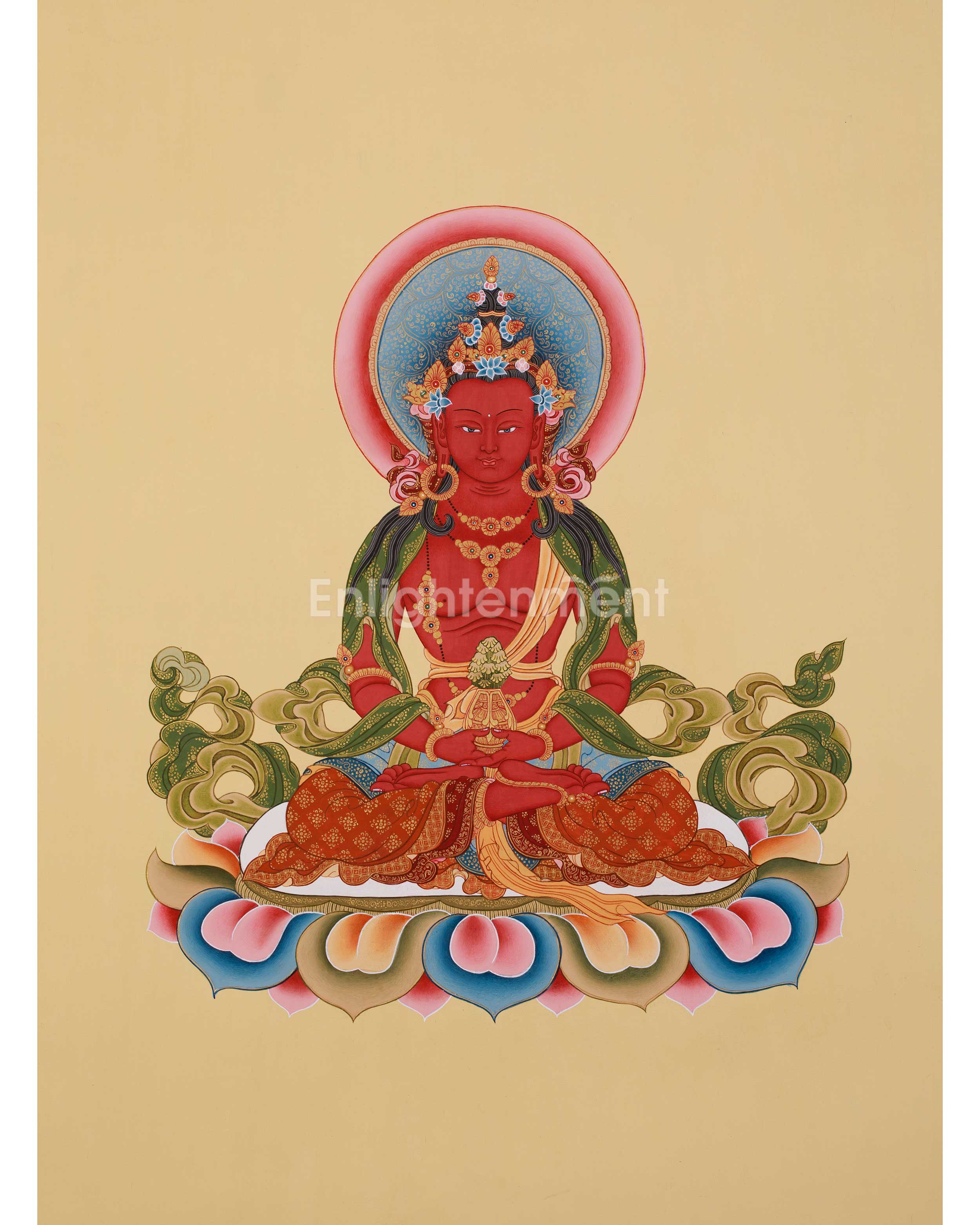 Amitayus Buddha of Infinite Light | Tibetan Longevity Thangka