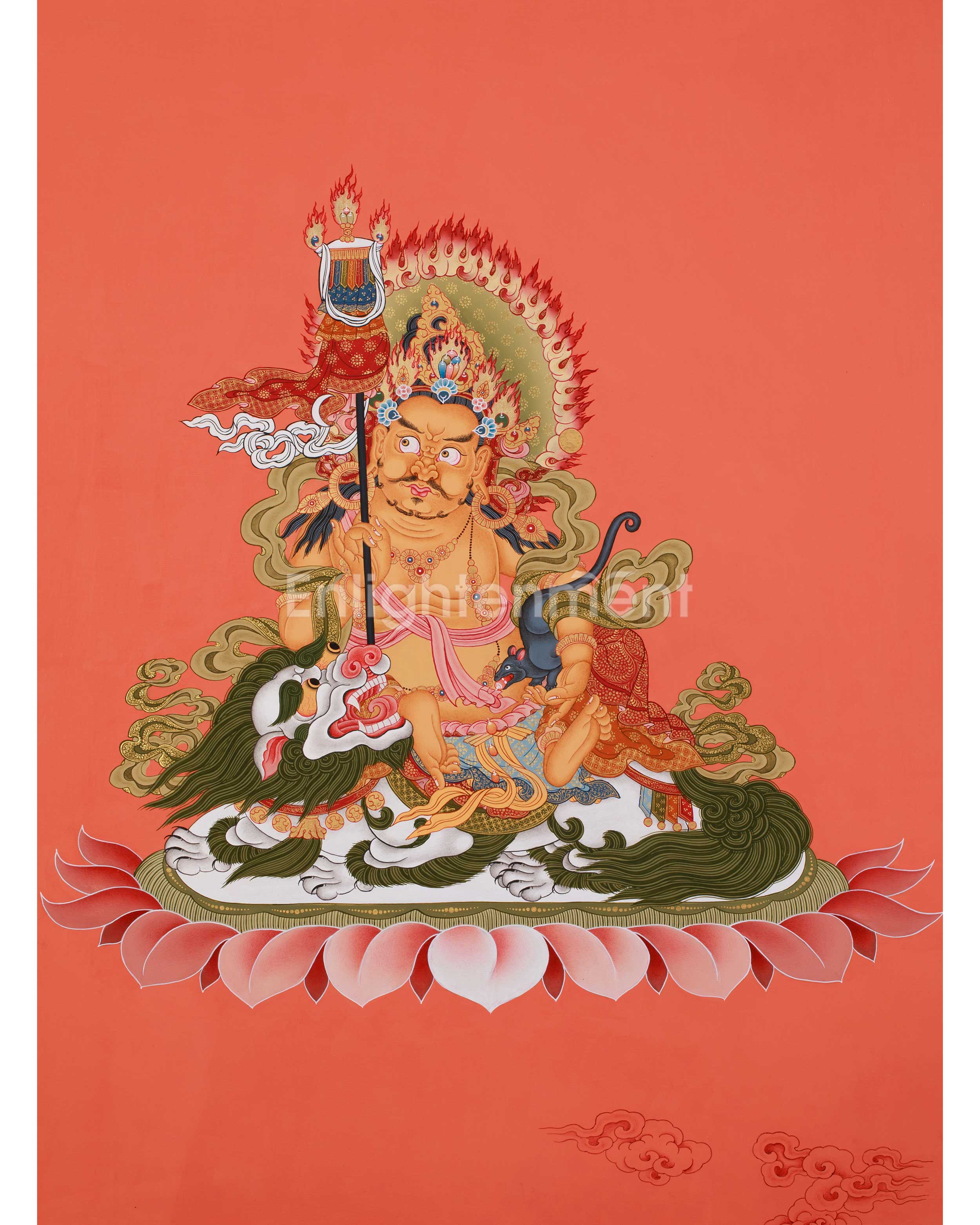 Wealth Deity Namtoshe Thangka | Buddhist Artwork for Abundance and Spiritual Balance