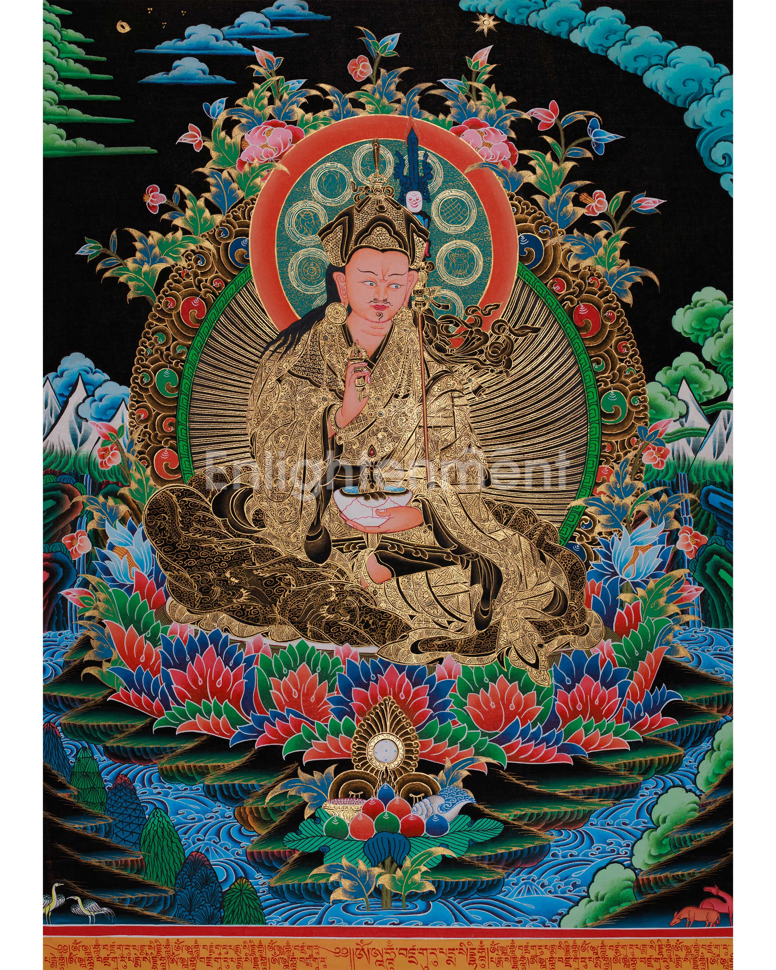 Guru Tsokye Dorje Artwork | Lotus Deity of Vajrayana | Power, Compassion and Wisdom