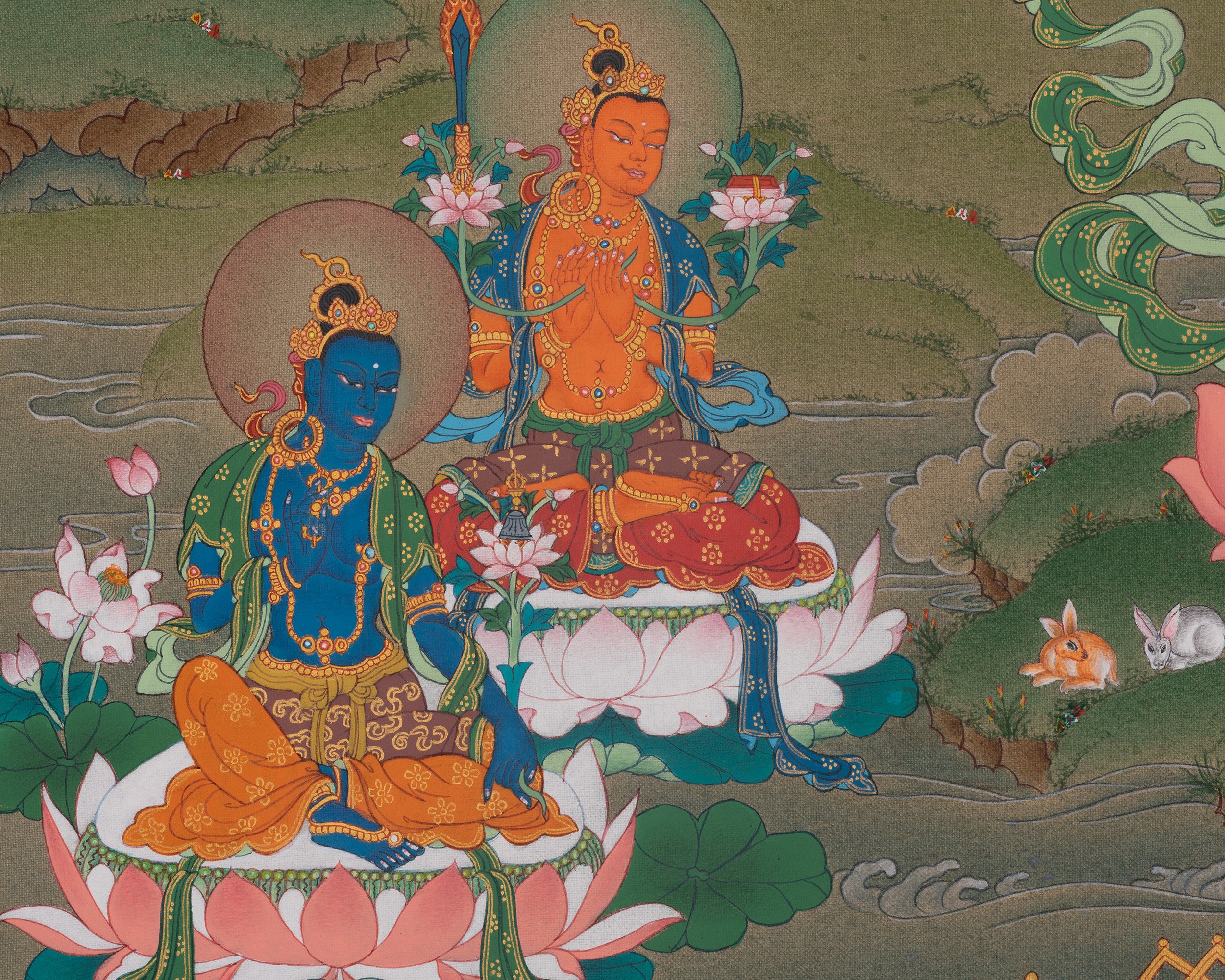 1000 Armed Avalokiteshvara Artwork | Hand-Painted Tibetan Spiritual Thangka