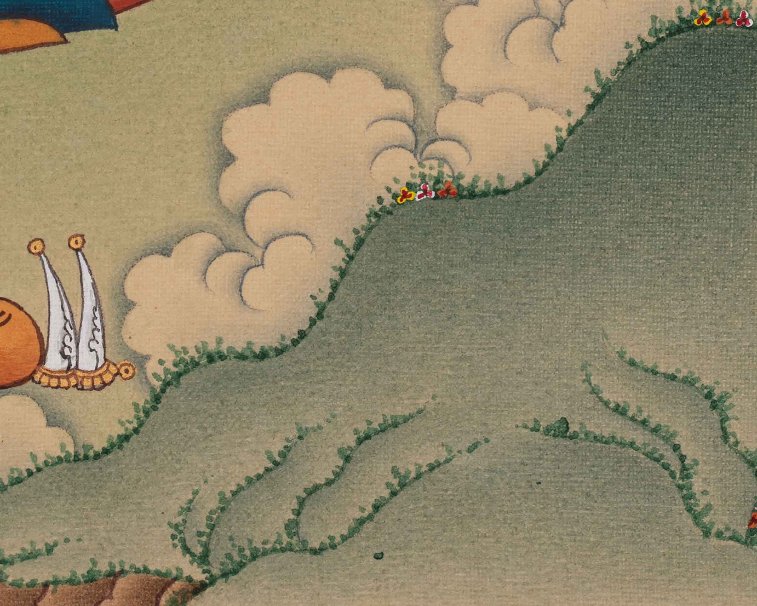Manjushri Spiritual Art | Bodhisattva of Wisdom | Flaming Sword
