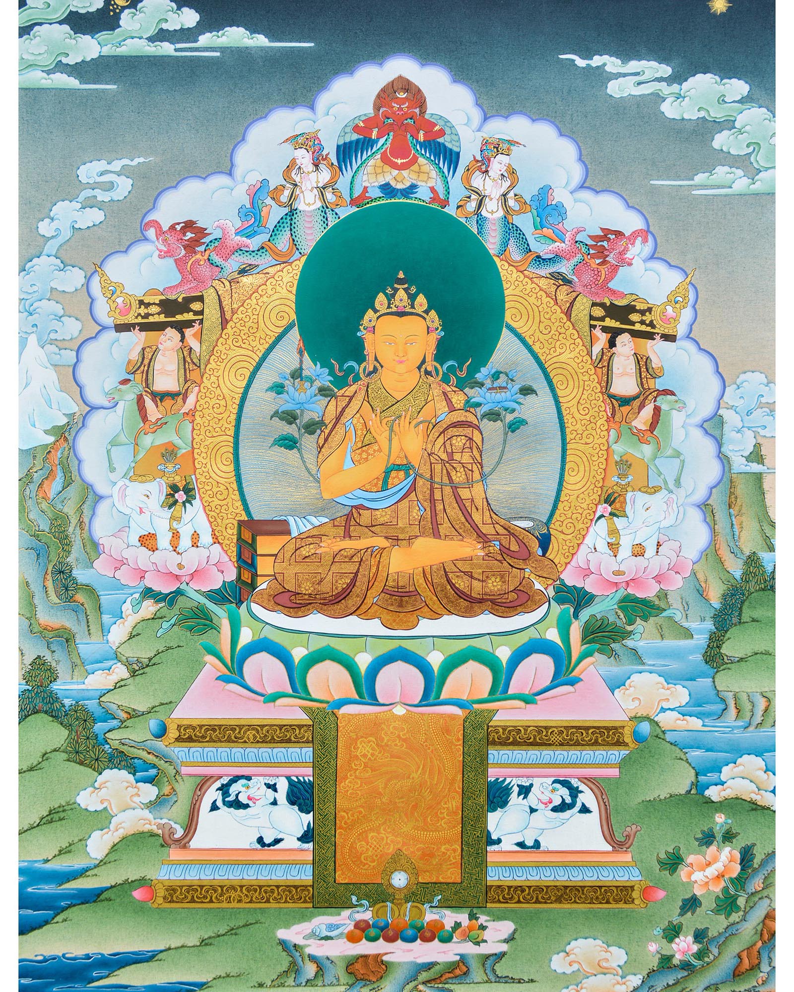 Sakya Pandita Thangka | Handmade Tibetan Art | Buddhist Painting