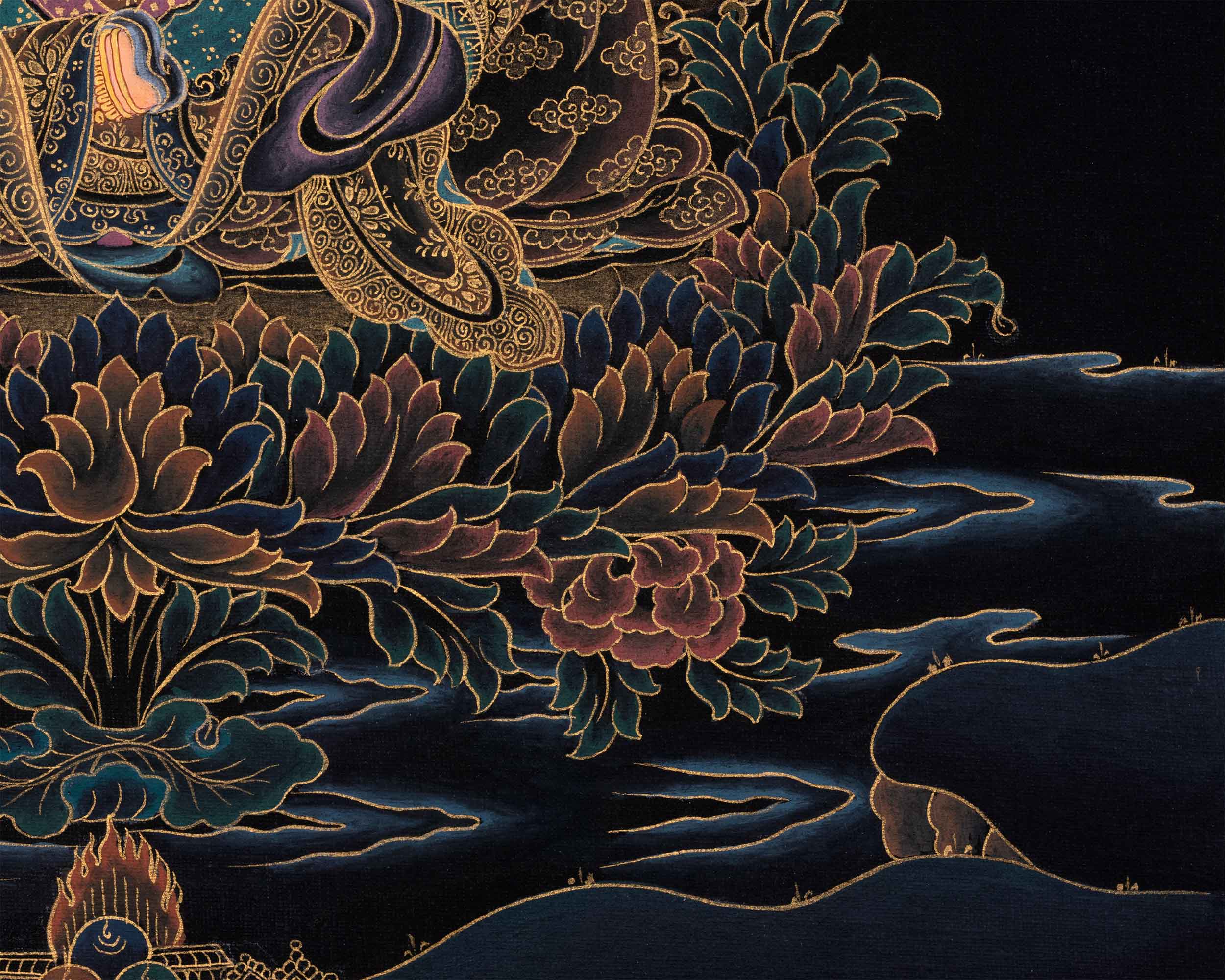 Tibetan Thangka of Padmasambhava | The Lotus Born Master | Traditional Artwork