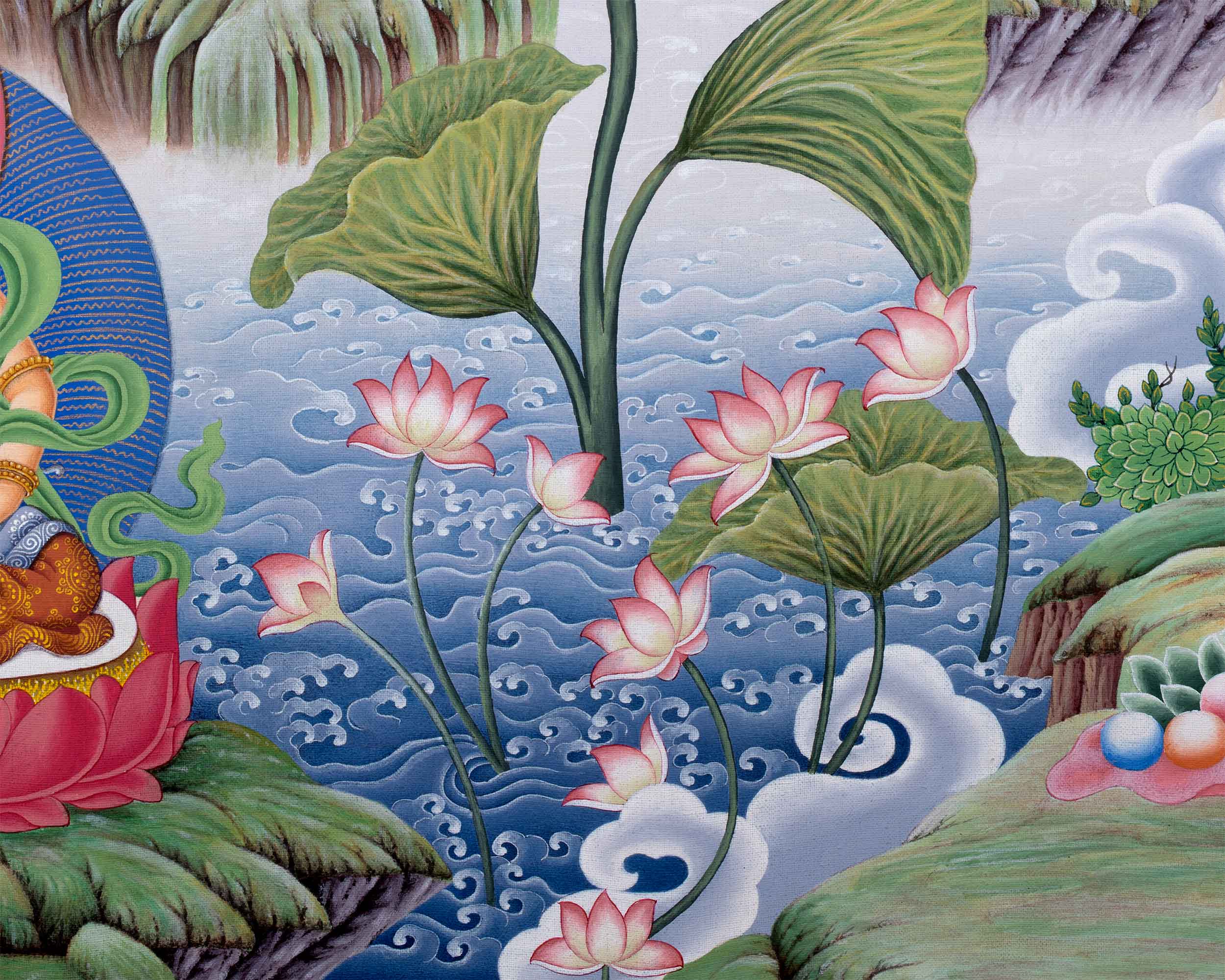 Exquisite Guru Rinpoche Thangka Print | Experience the Blessings Of Padmasambhava