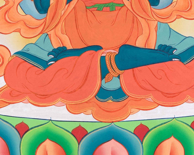 Vajradhara with Union Thangka | The Primordial Buddha | Union of Wisdom and Compassion