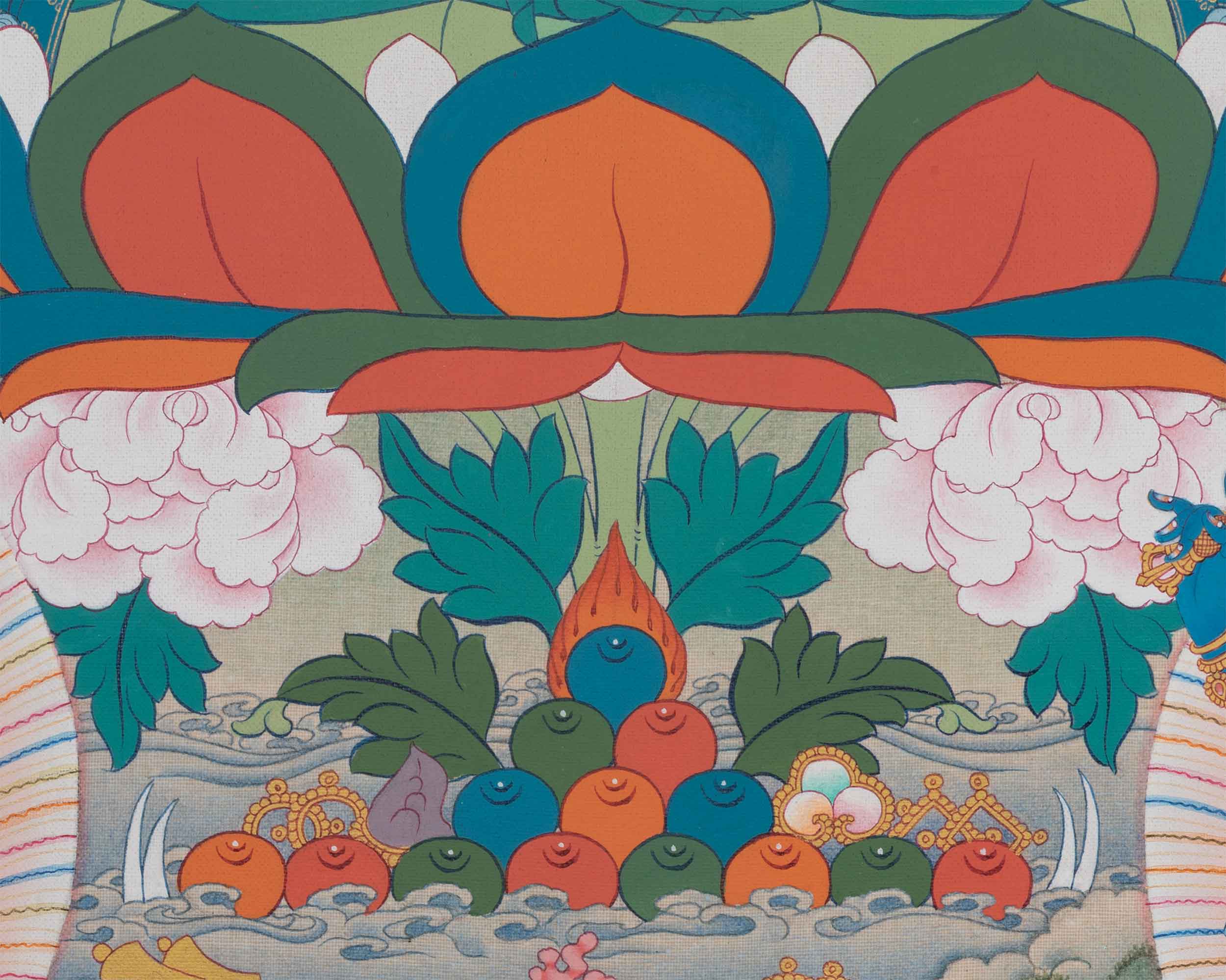 Divine Form of Manjushree Thangka Print | Bodhisattva Of Wisdom | Digital Prints