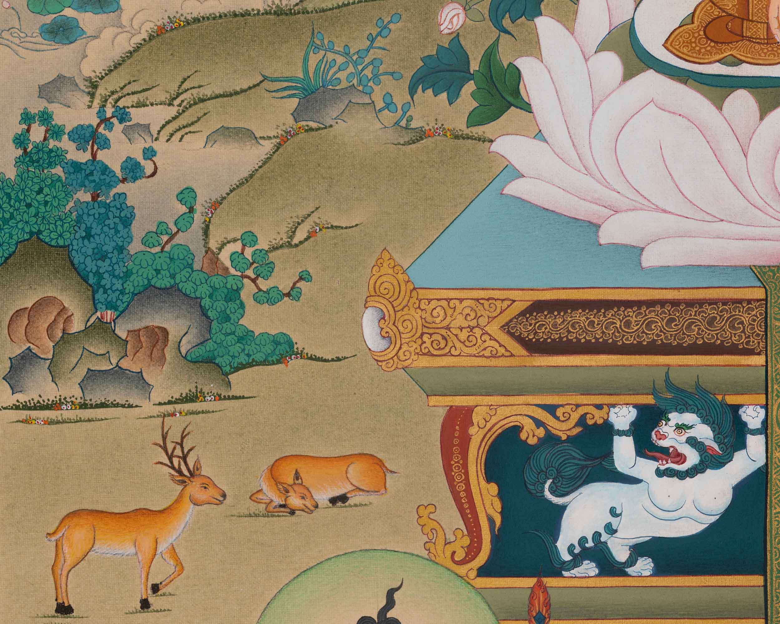 Longchenpa Sacred Thangka | Traditional Nyingma Master Buddhist Artwork