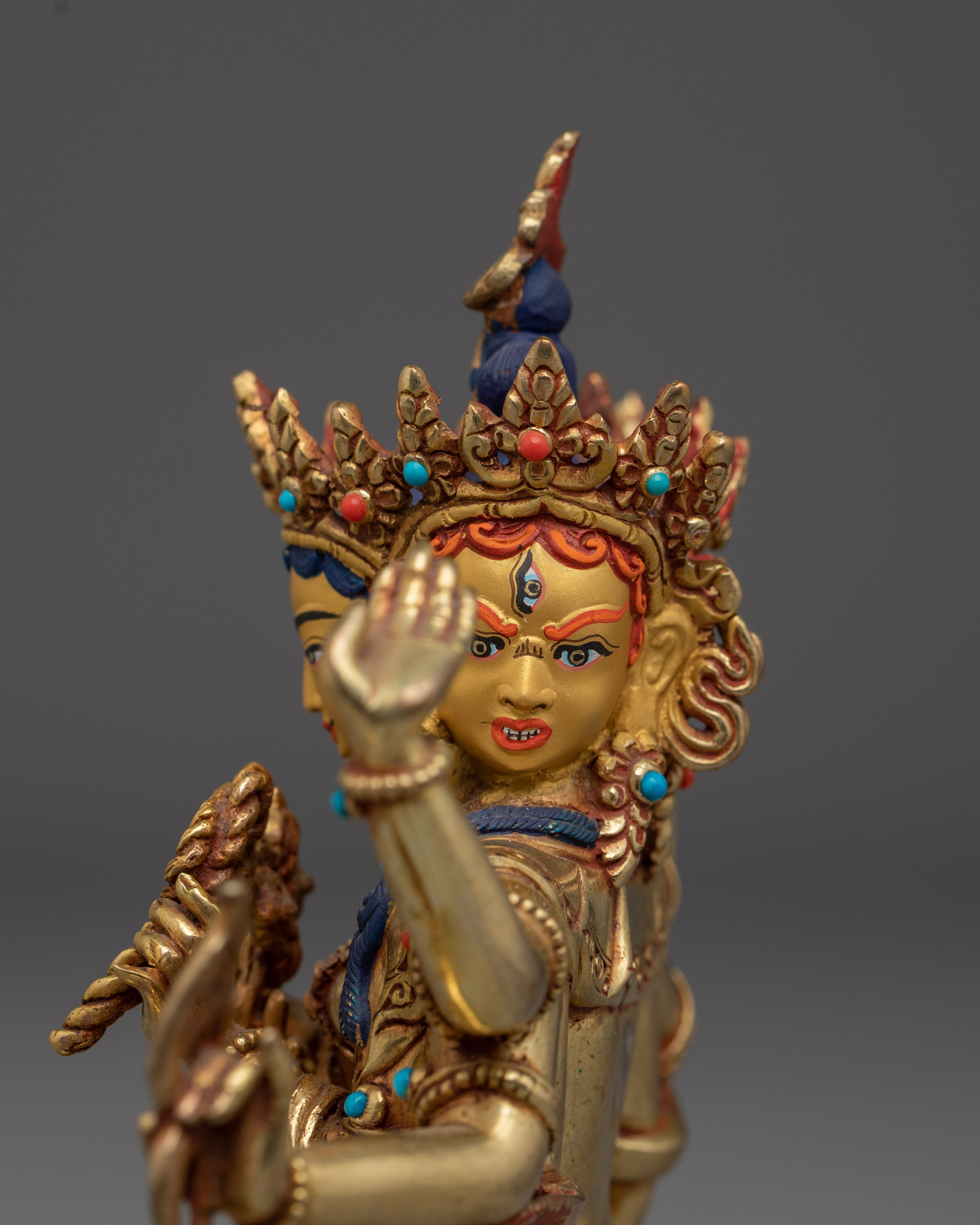 Tibetan Buddhist Deity Namgyalma Copper Statue | Spiritual Protector Sculpture