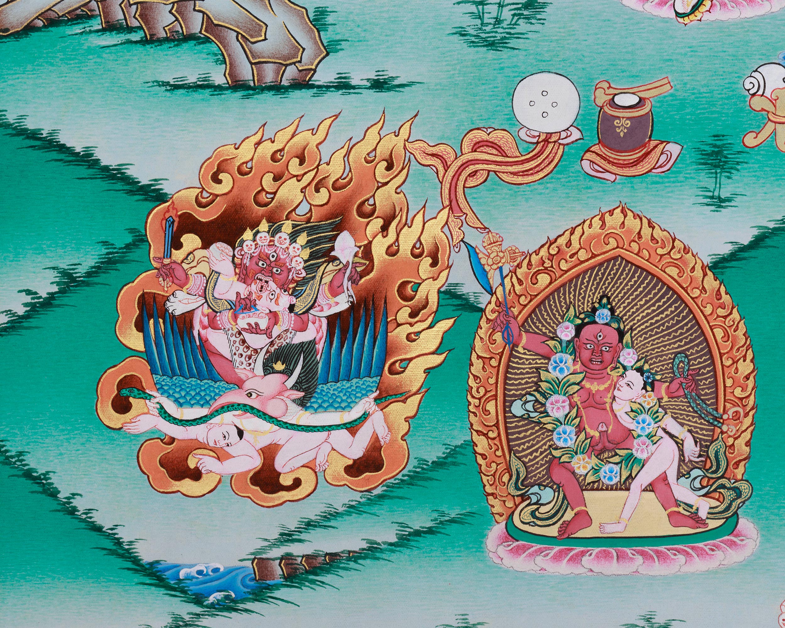 Goddess Red Tara Thangka | A Dynamic And Powerful Form of The Bodhisattva Tara