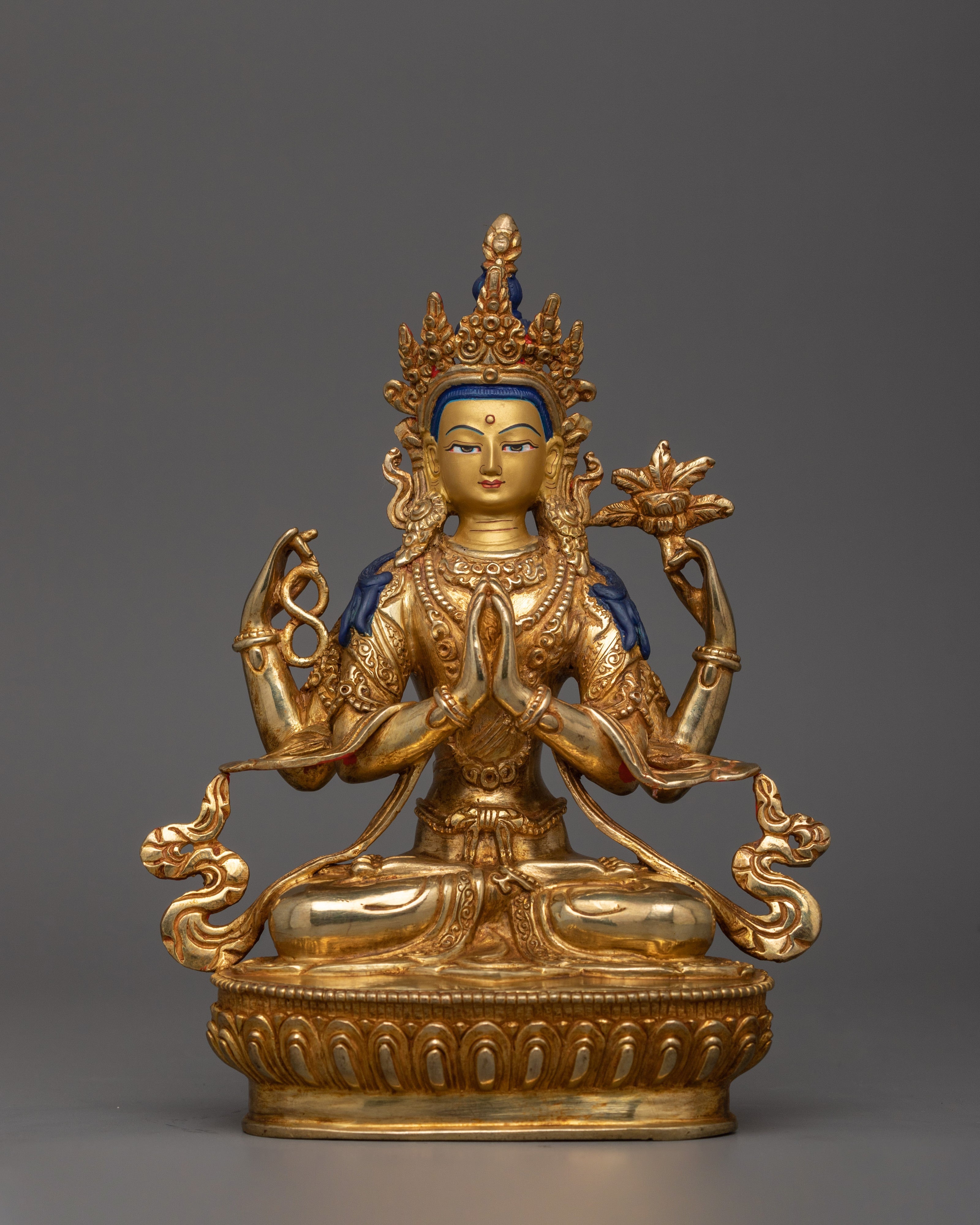 handmade-himalayan-statue-of-chenrezig