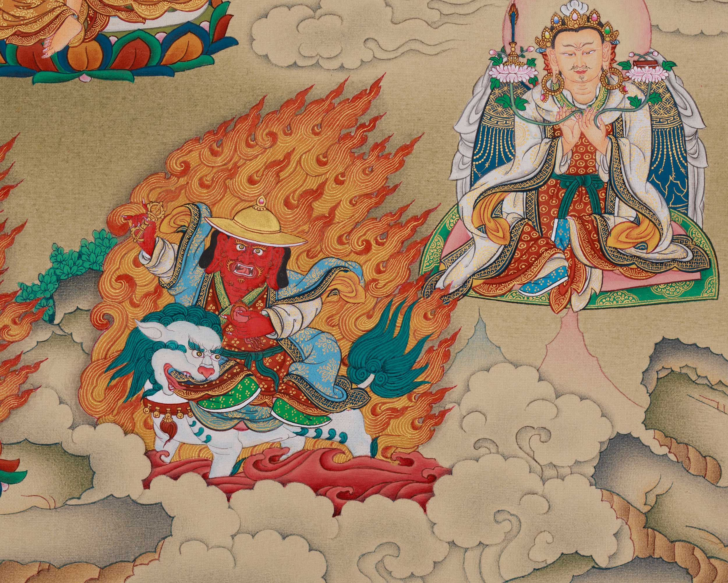 Traditional Thangka of Guru Sangye | Sacred Tibetan Meditation and Lineage Painting