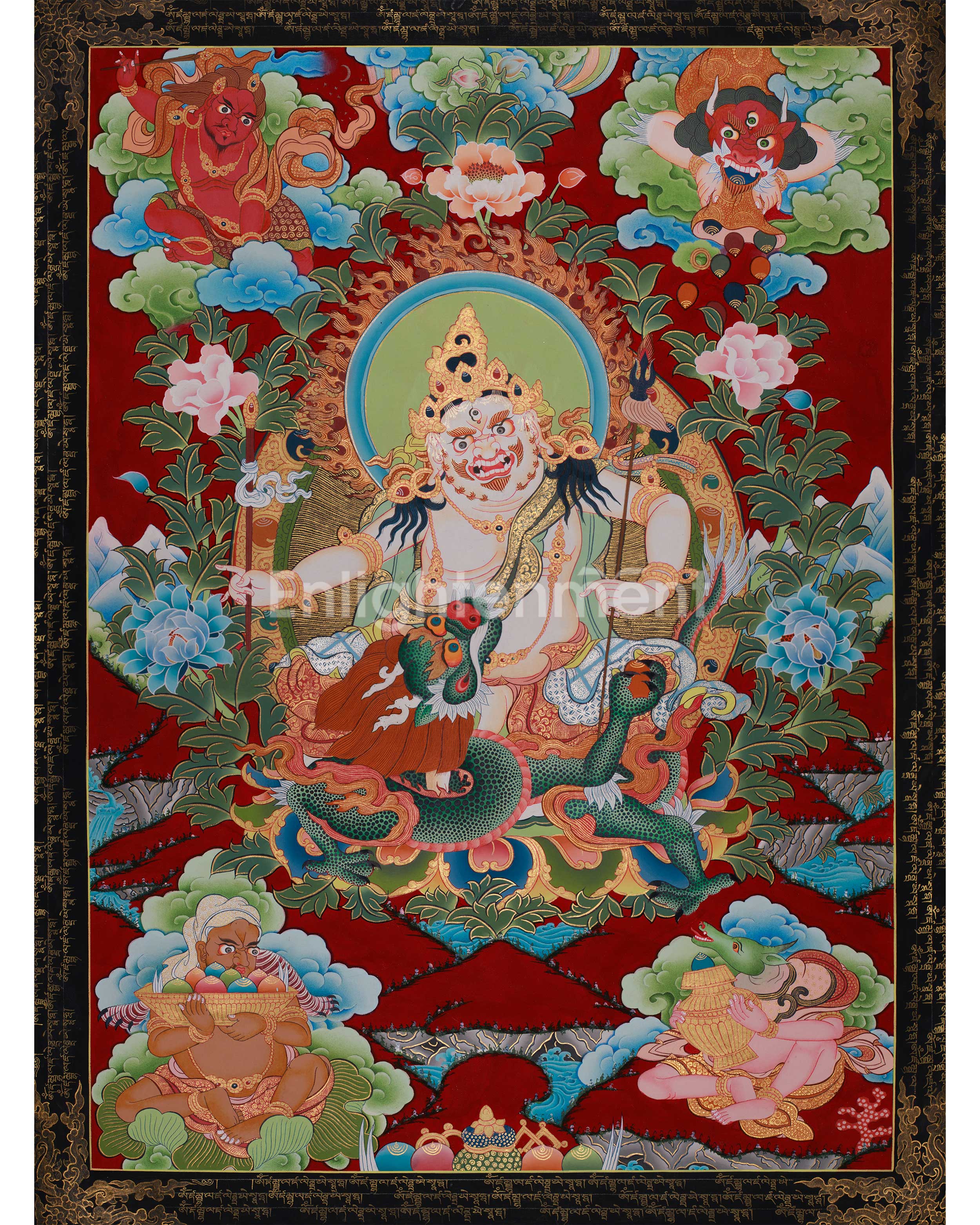 Tibetan Wealth Deity, White Dzambhala | Guardian of Prosperity and Vajrayana Abundance