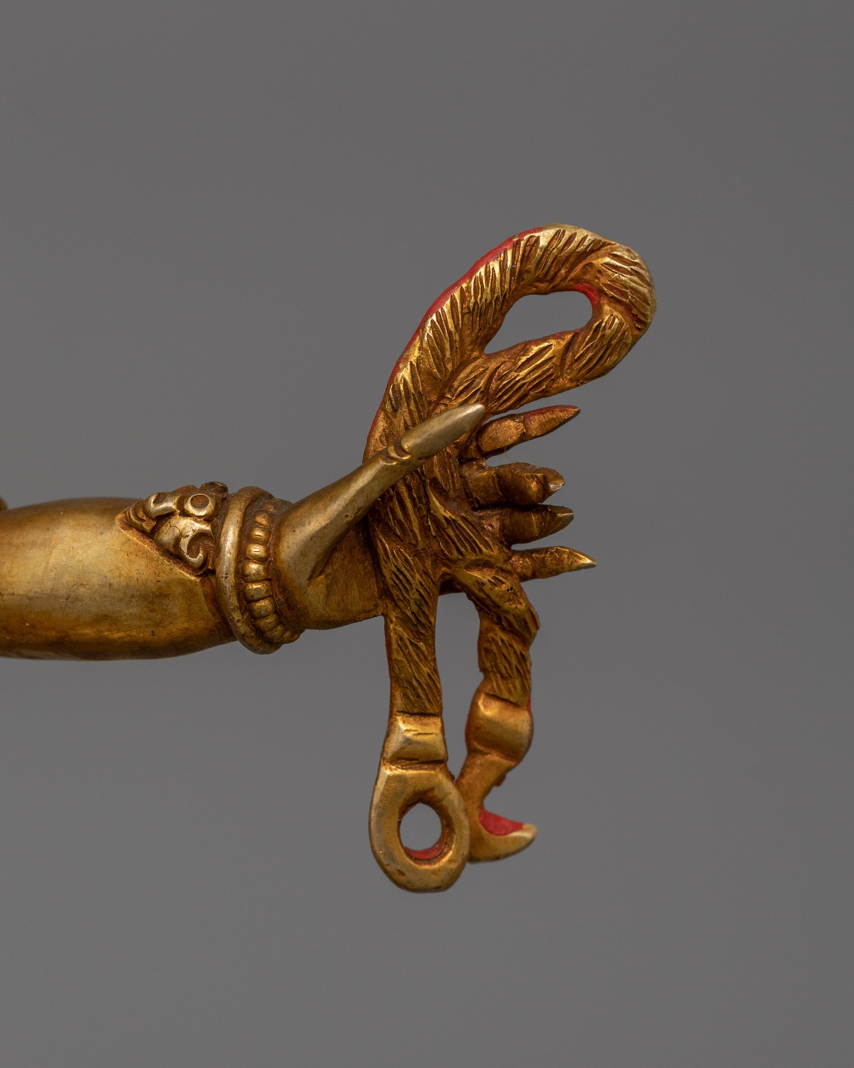 24K Gold Gilt Yama Dharmaraja Statue | Protector of Wisdom and Spiritual Strength