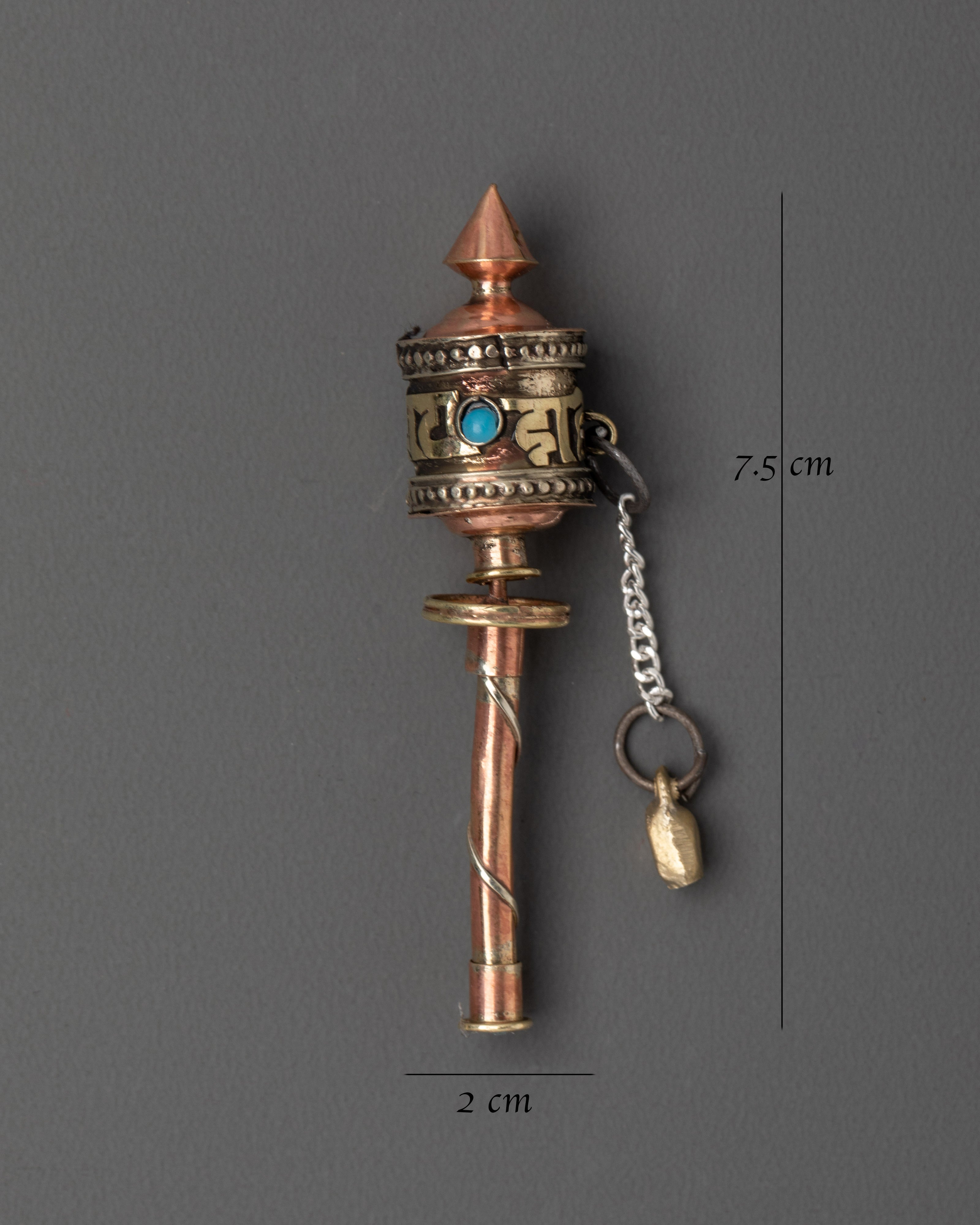 Handmade Tibetan Brass Prayer Wheel | Spiritual Tool for Mindfulness