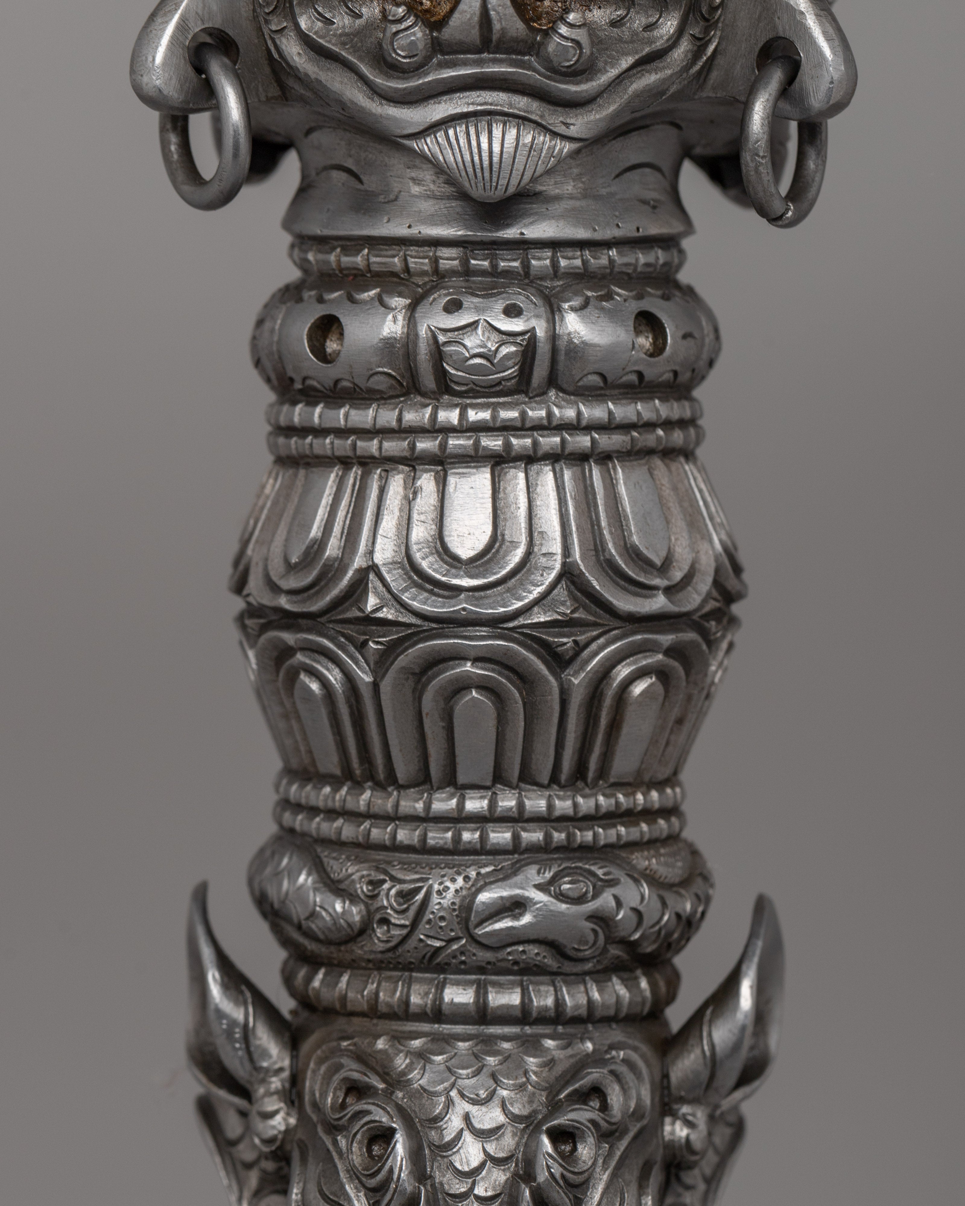 Handcrafted Iron Vajra Phurba | A Sacred Tibetan Ritual Artifact