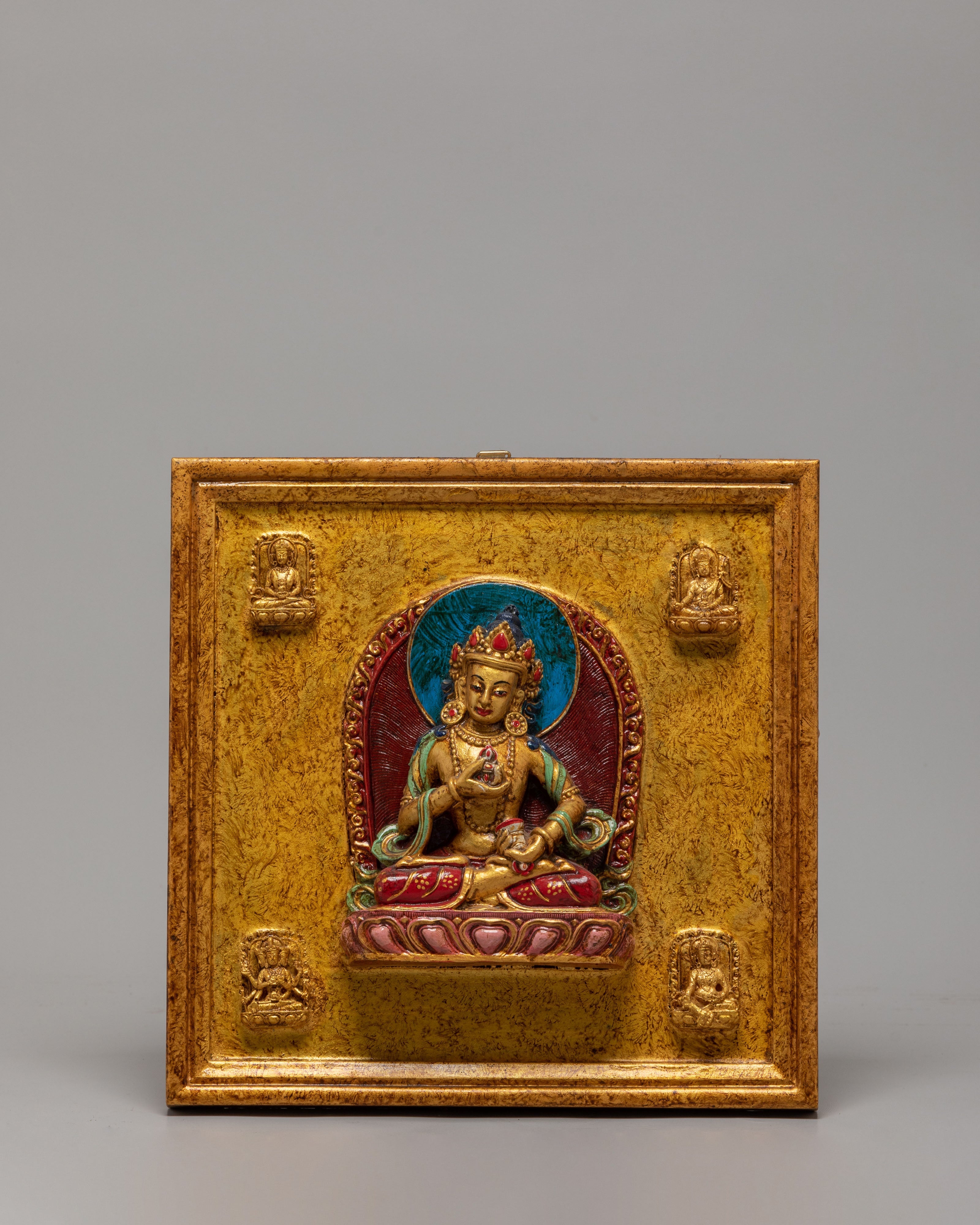 Handmade Buddhist Deity Relief Wall Hanging