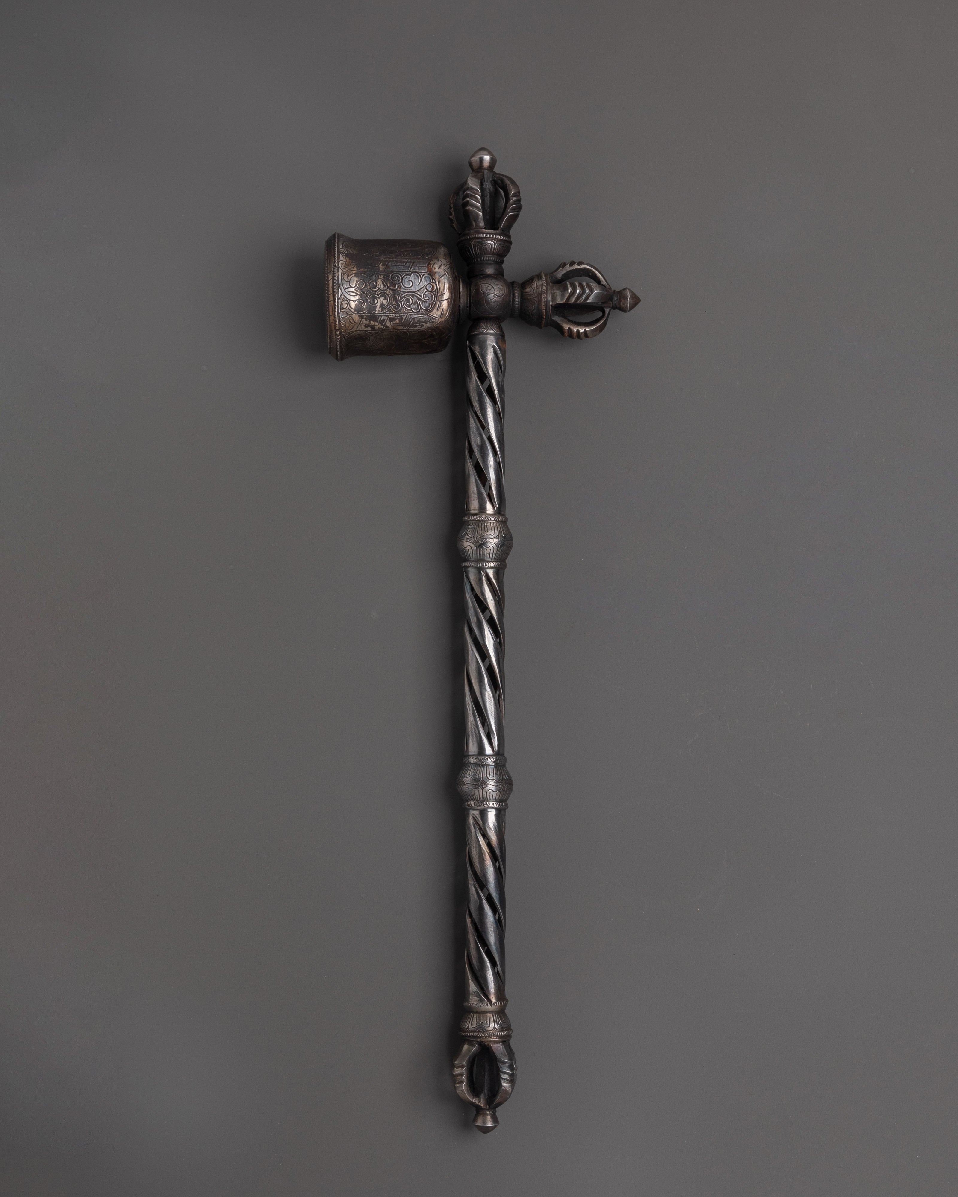 Handcrafted Buddhist Hammer for Rituals | Handcrafted Iron