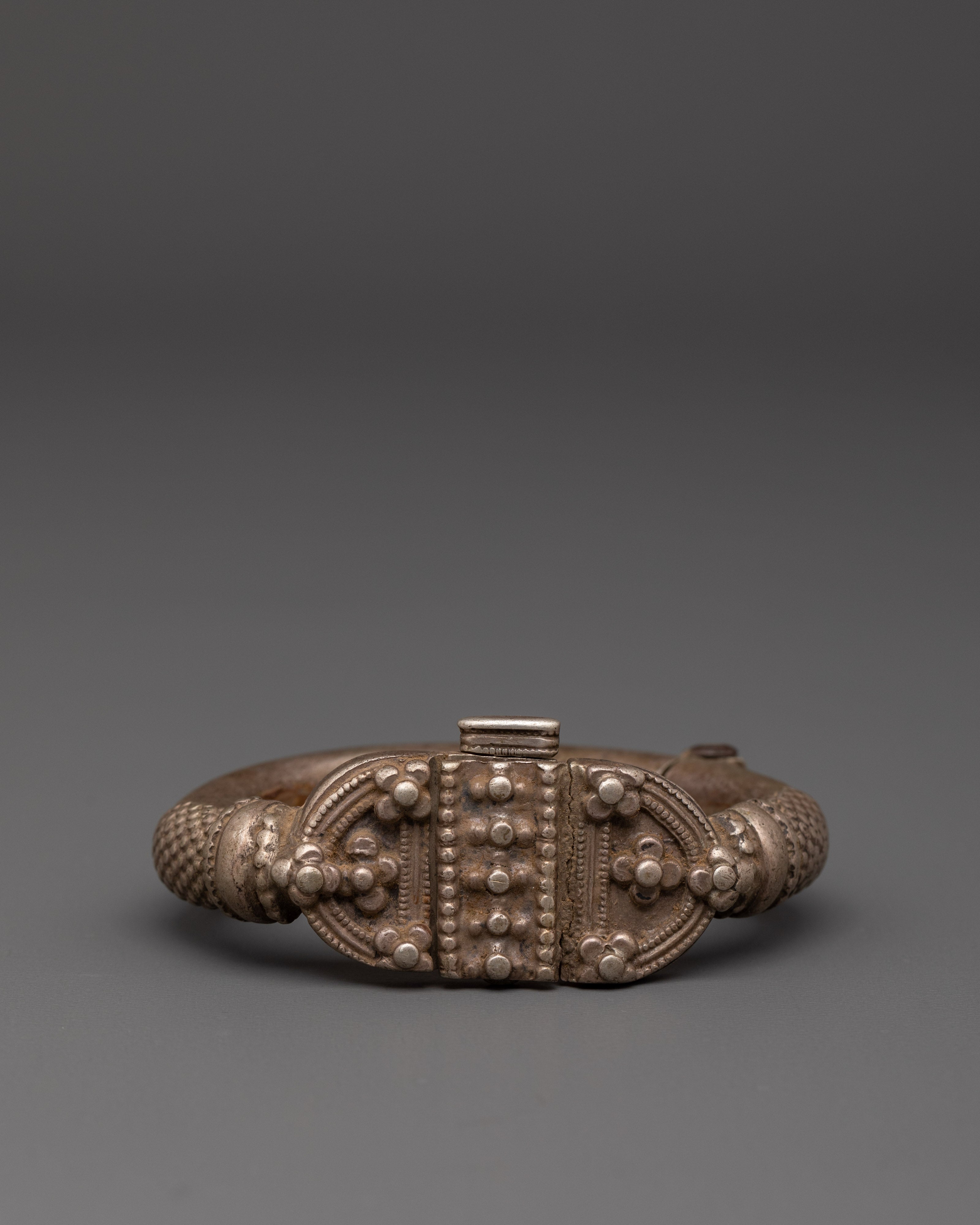 Silver Carved Bracelet | Himalayan Jewelry