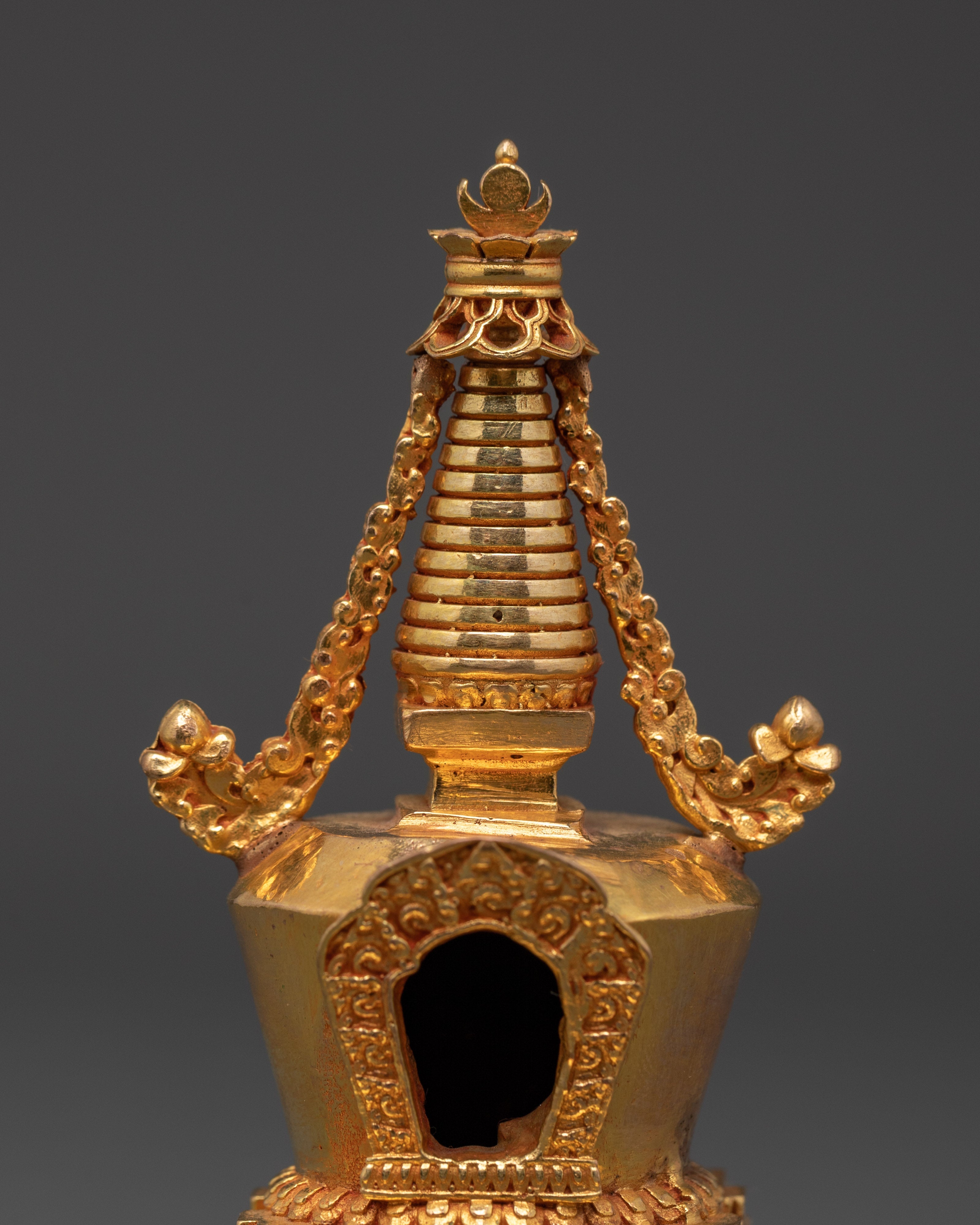 Copper Buddhist Tibetan Shrine | Handcrafted Gold Plated Statue