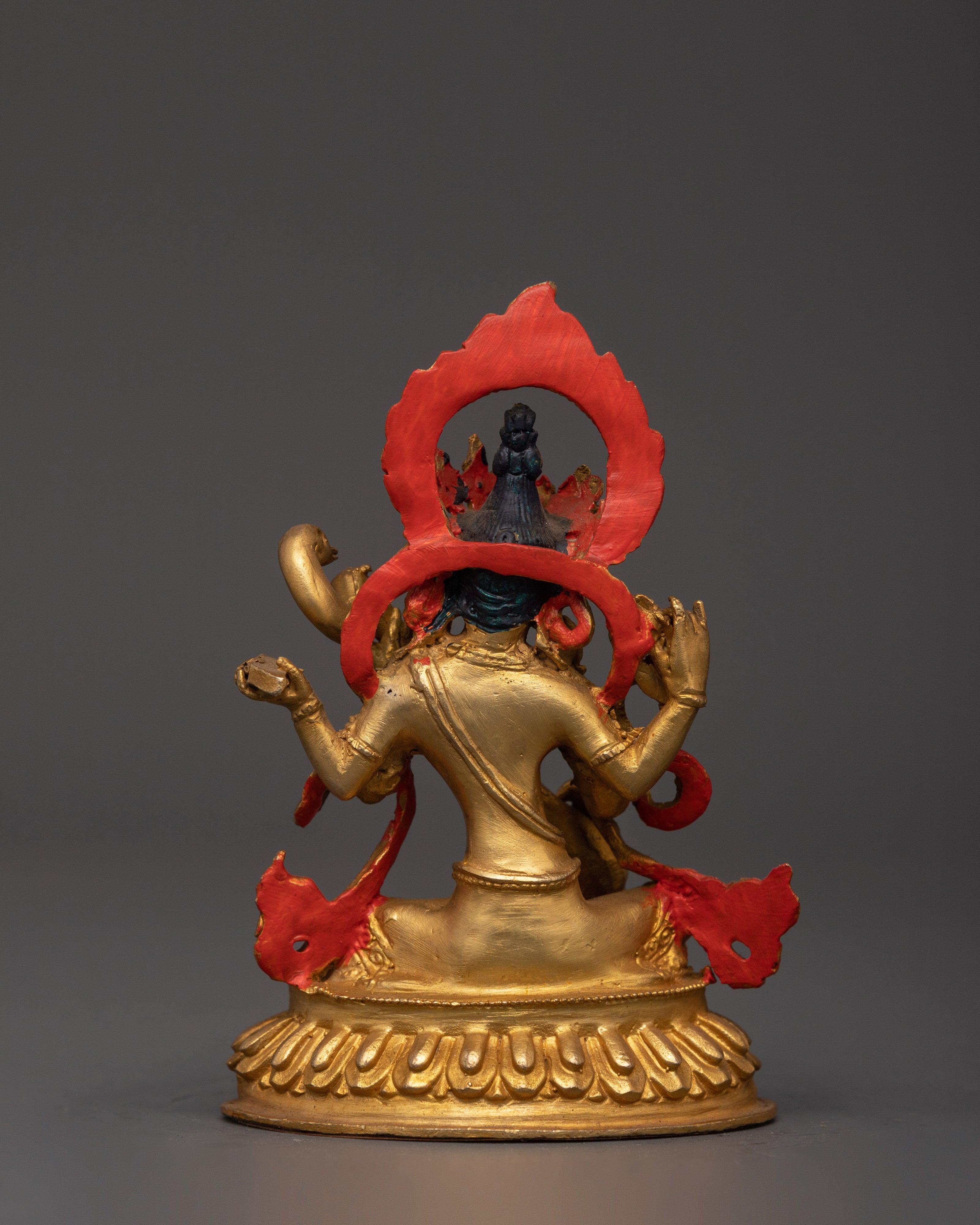 Gold Plated Saraswati Devi Statue | Goddess Idol of Wisdom, Purity & Knowledge