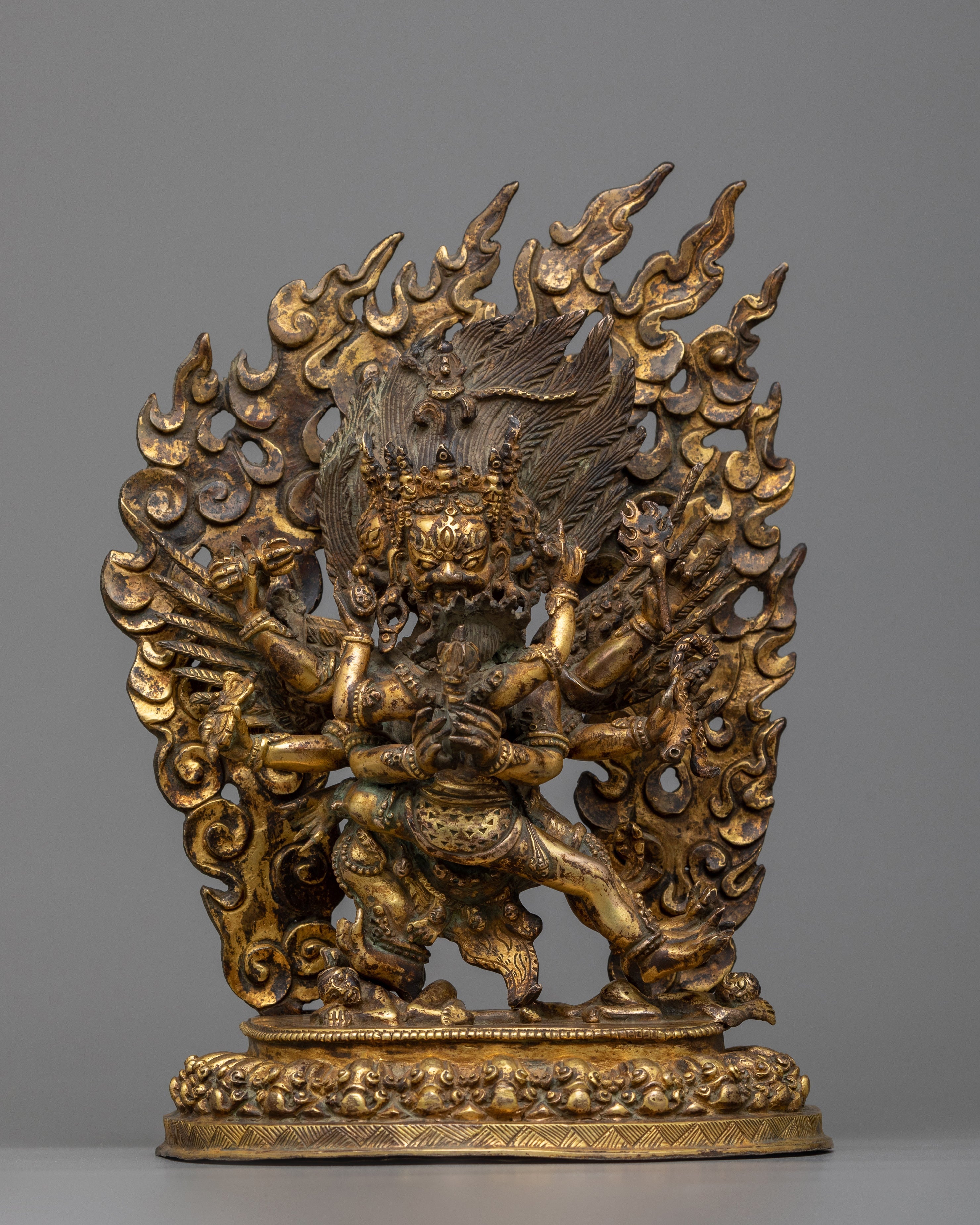 Vajrakilaya Antique Finished Statue