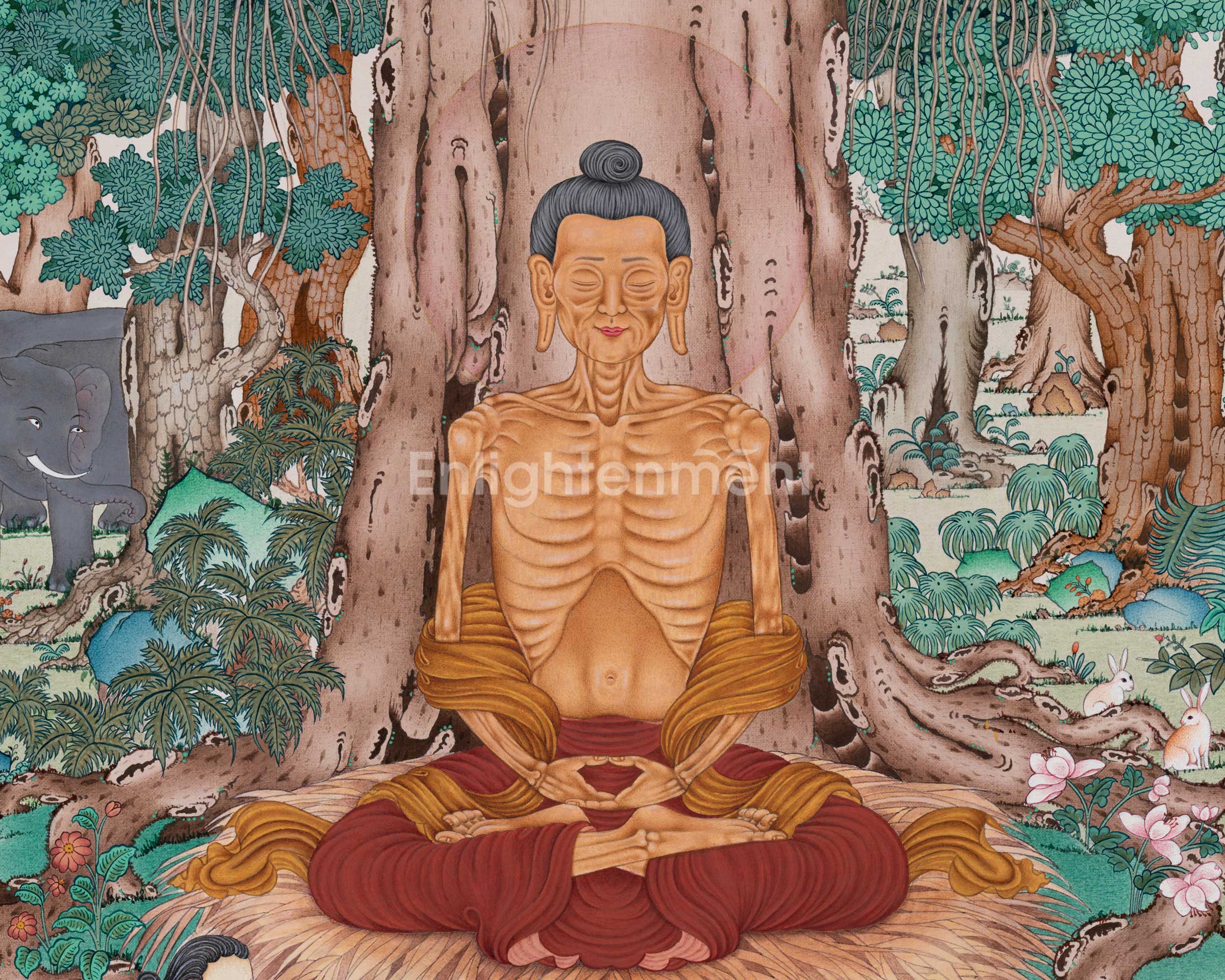 Buddha Shakyamuni Meditation Thangka