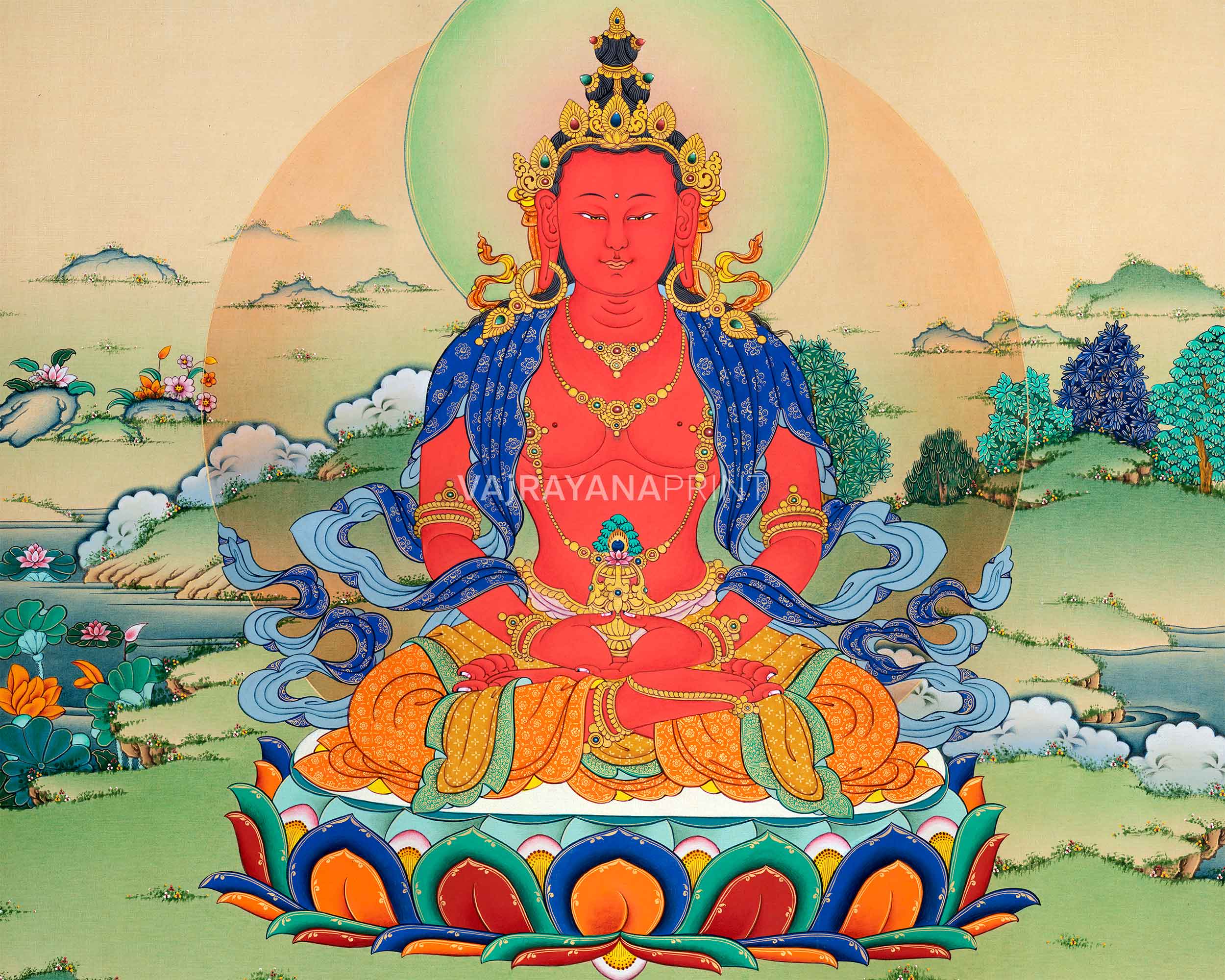 Amitayus, Buddha of Long Life Canvas Print | Buddha of Longevity Unveiled