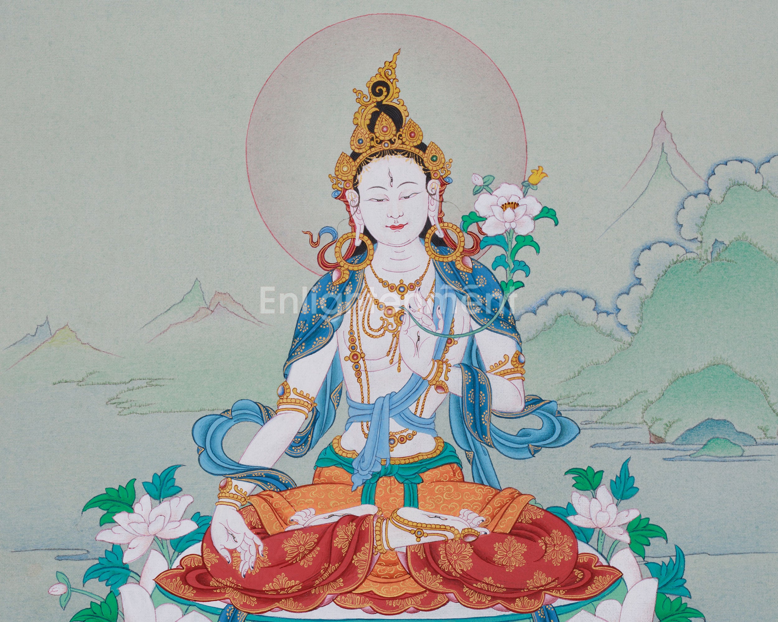 Maa Sita Tara (White Tara) Thangka | Protection, Healing, and Peace