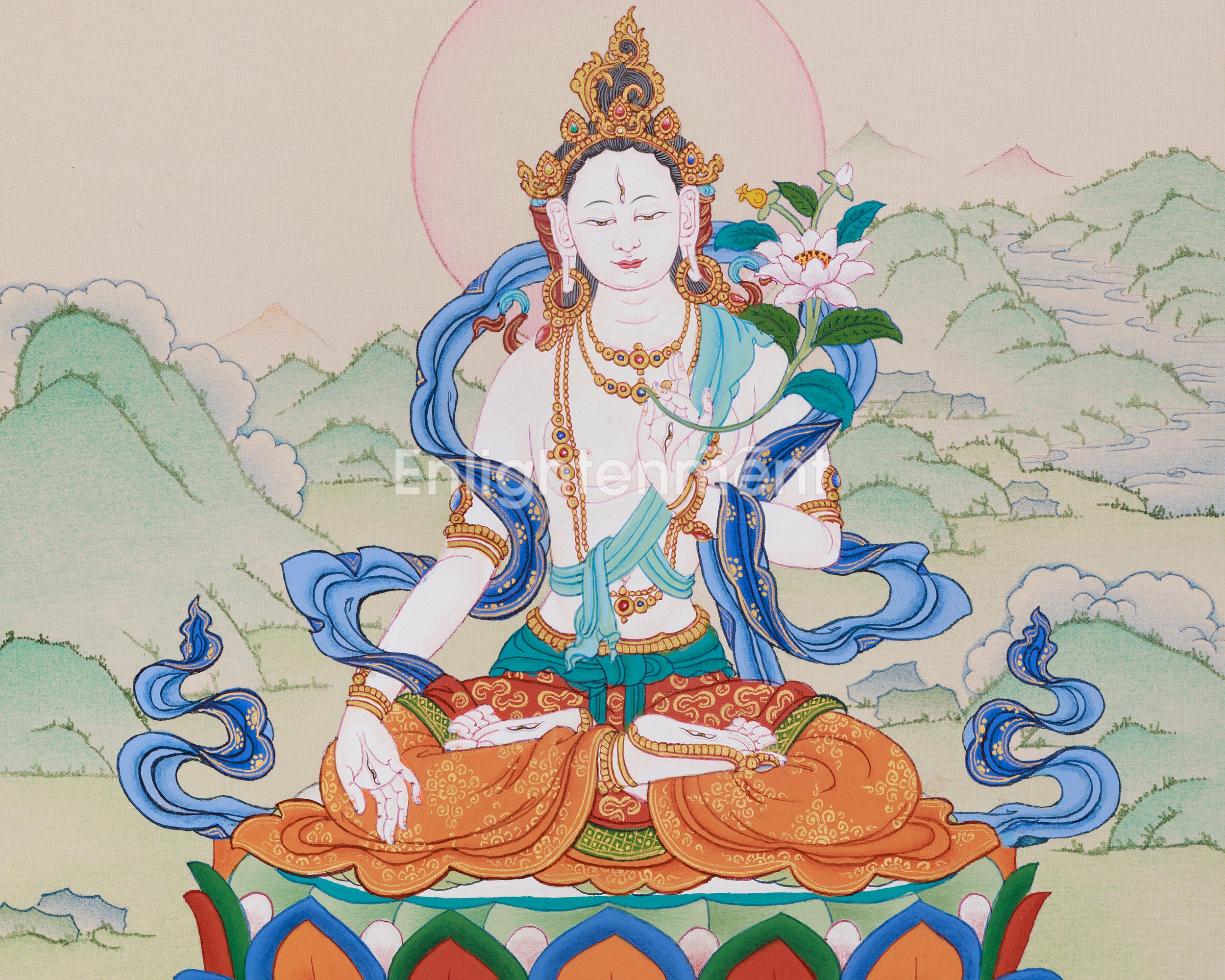 Divine White Tara Thangka | Goddess of Healing and Longevity