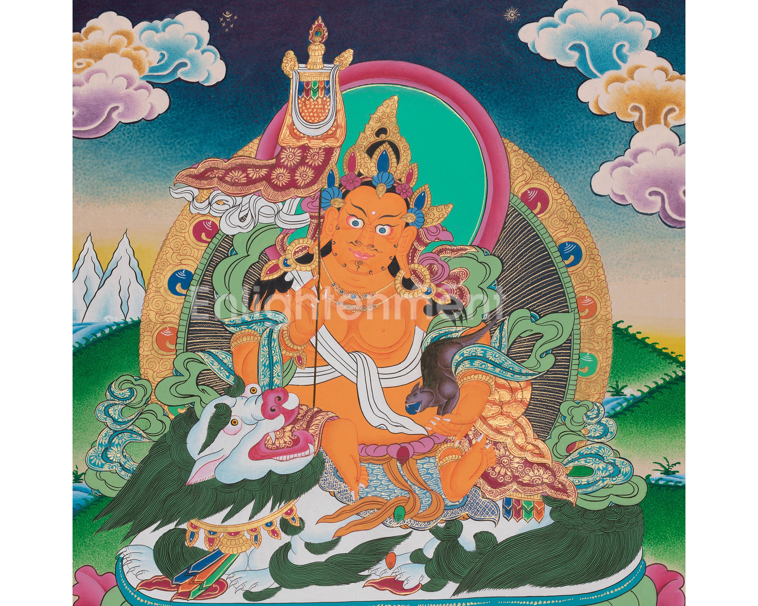 Original Hand-Painted Namtose Thangka Painting | Buddhist Religious Art