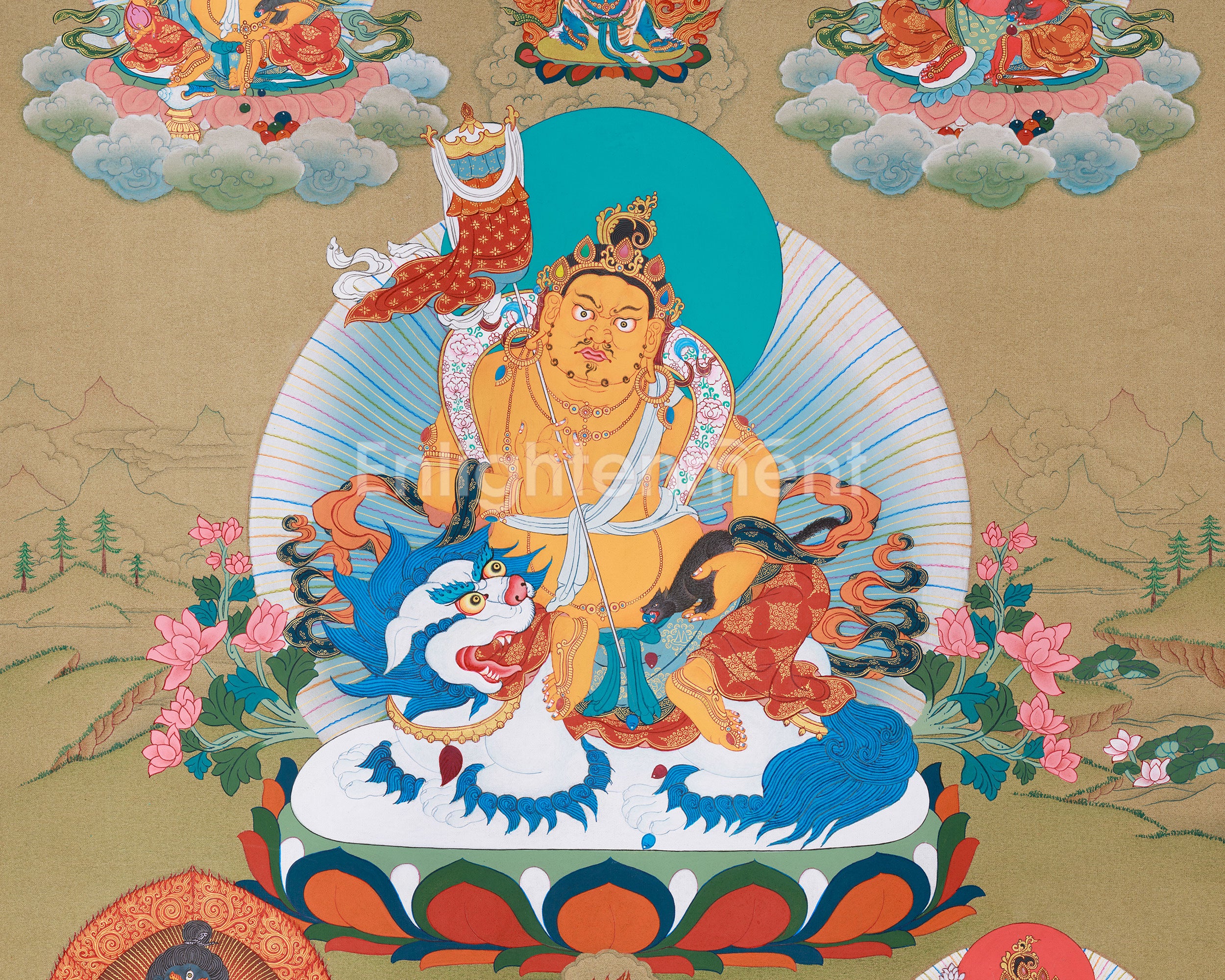 Namtoshe with Five Jambhalas | Buddhist Wealth Deities