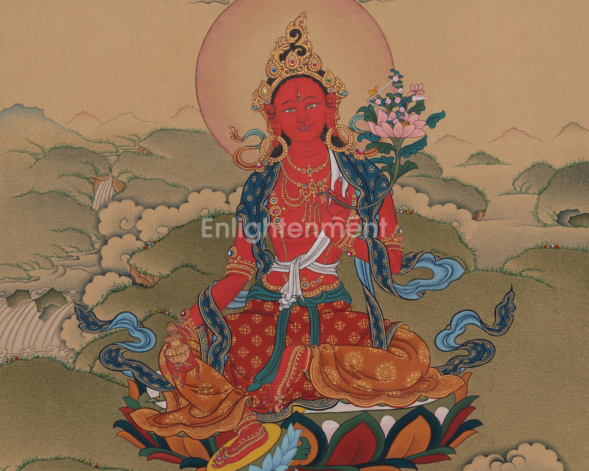 Drolma Marpo Thangka | A Powerful Female Deity | Red Tara