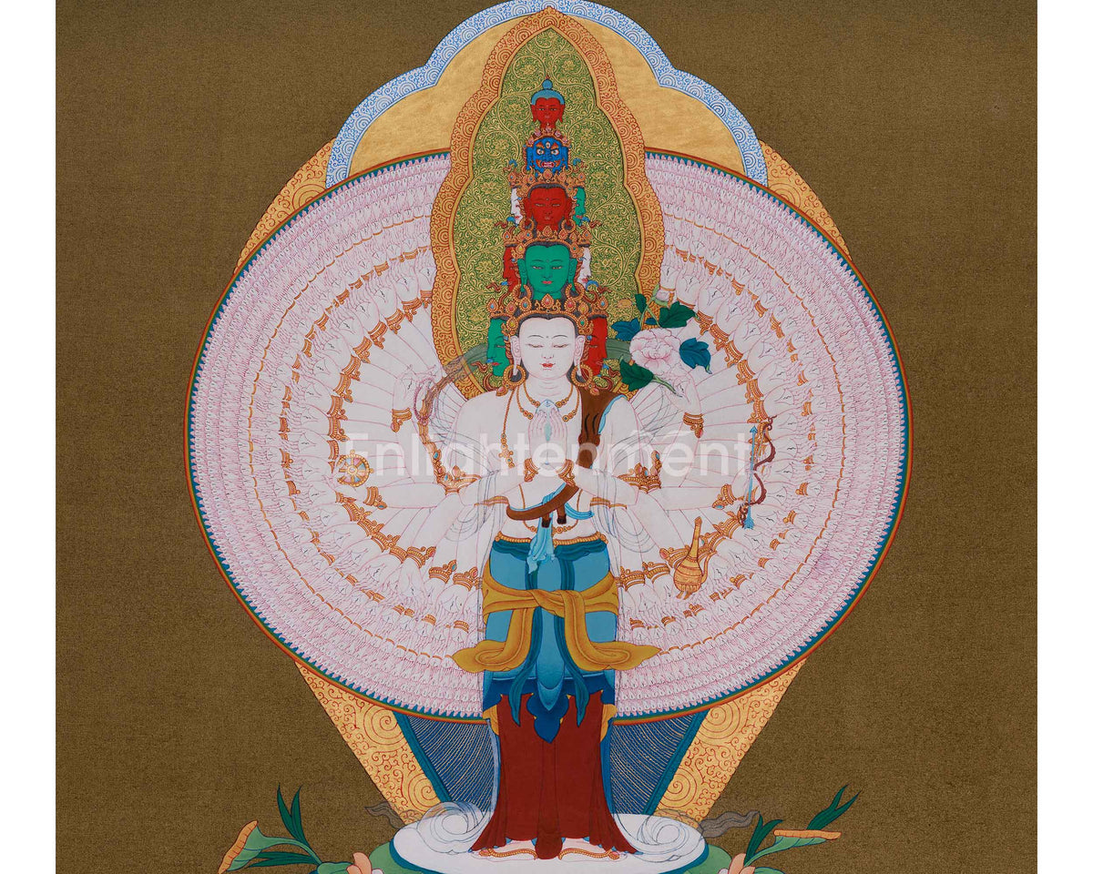 Buddhist Deity 1000 Armed Chenrezig | Avalokiteshvara Art