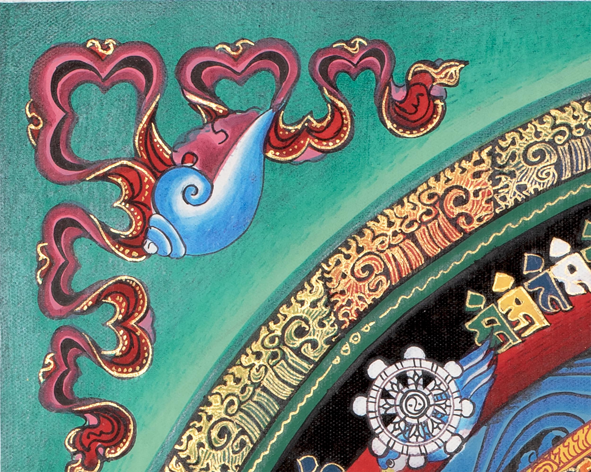 Religious Kalchakra Mandala | Thangka Art From Nepal | Wall Decors