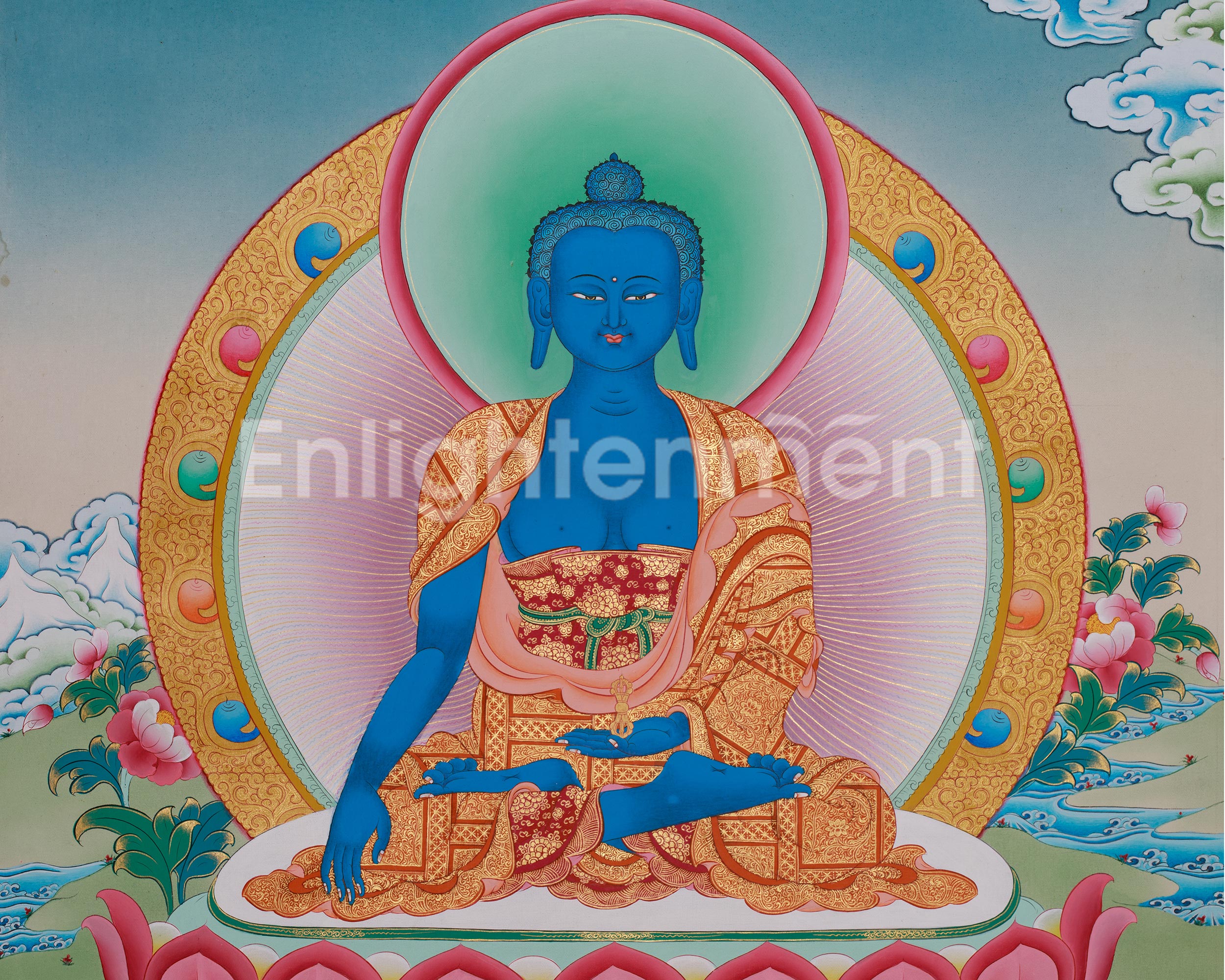 Sacred Mitrupa Thangka | Akshobhya Buddha | Prominent Deity in Tibetan Buddhism