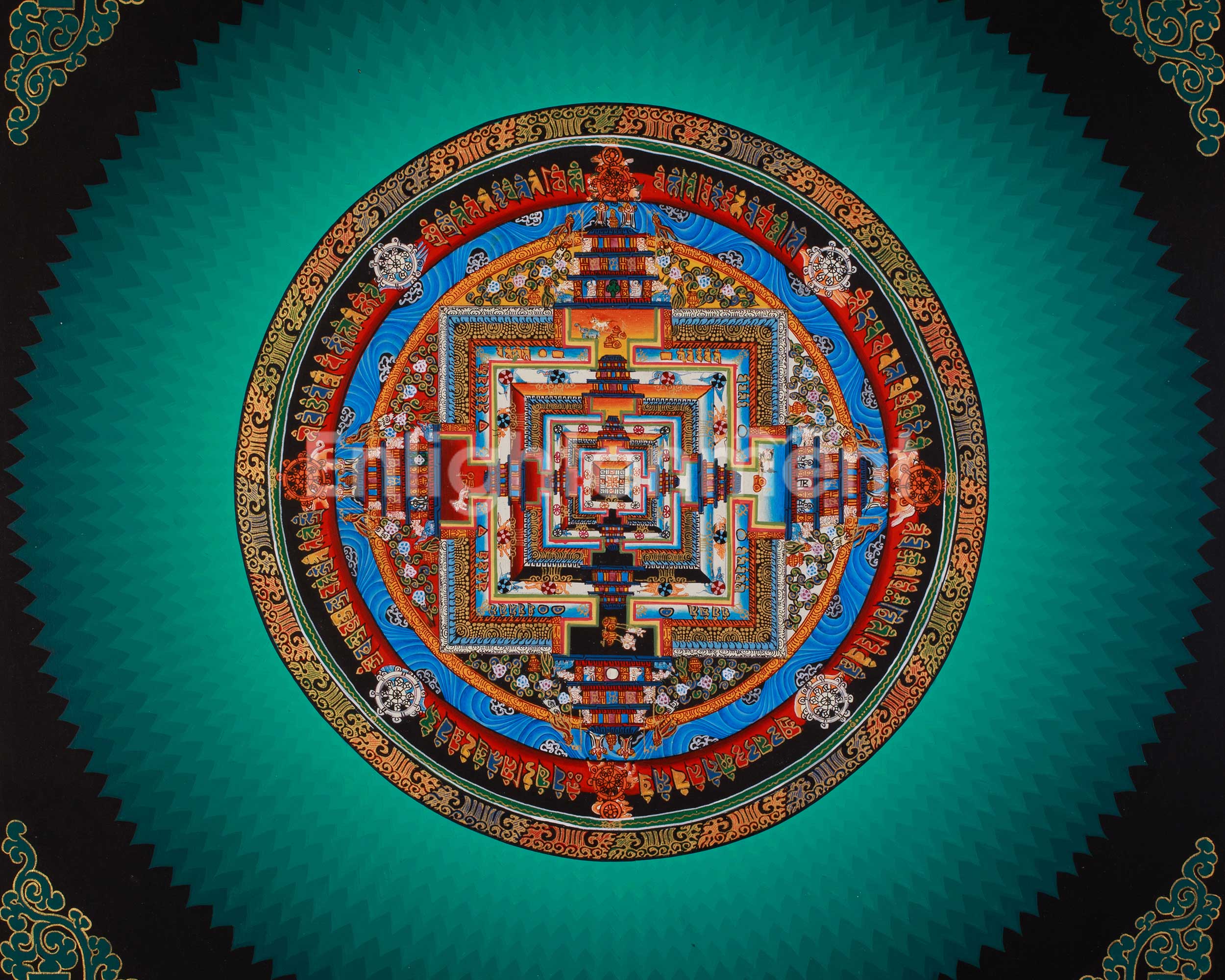 Tibetan Artwork of Kalachakra Mandala | Symbol of Time, Wisdom, and Enlightened Awareness