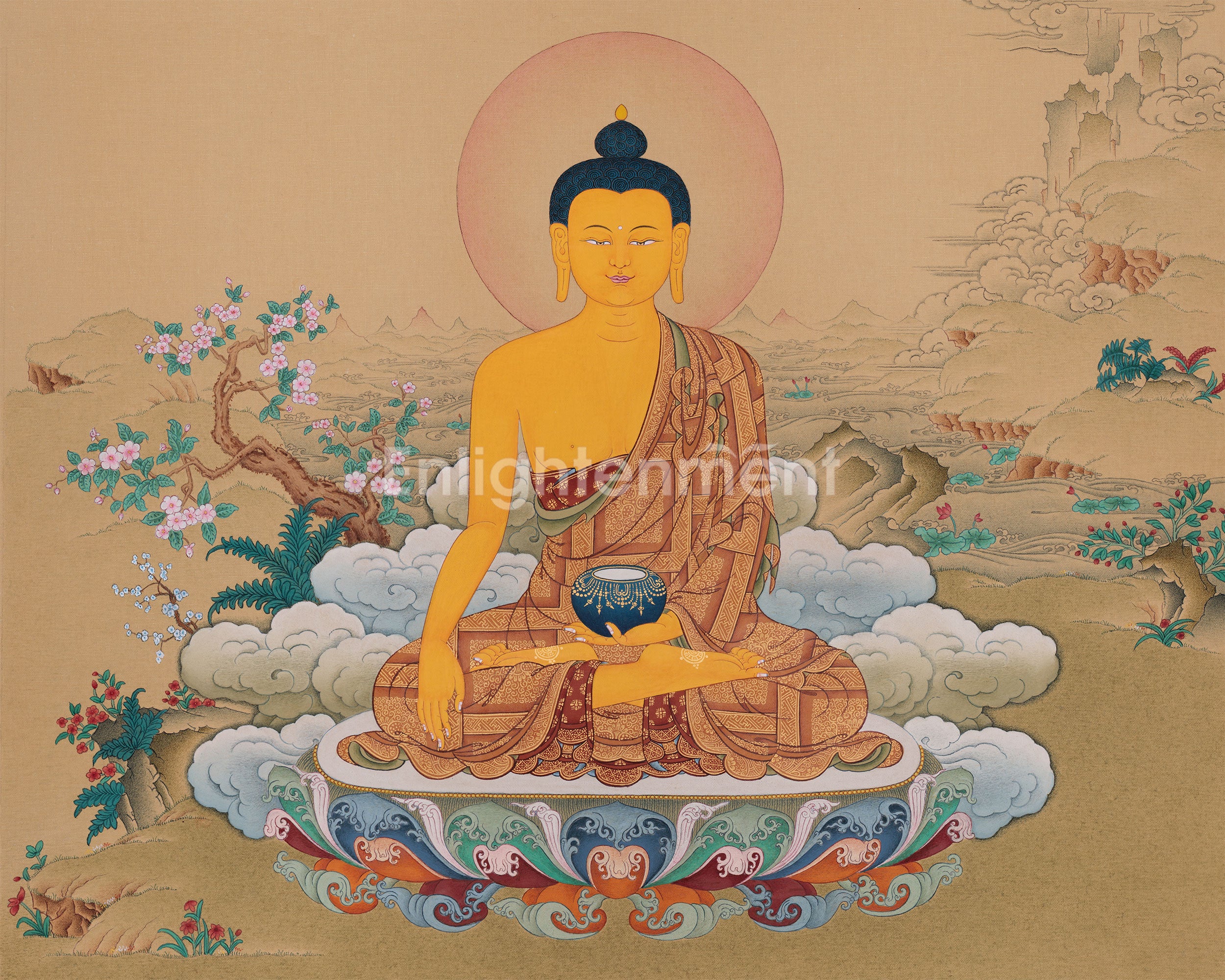 Dharma Teacher Thangka of Shakyamuni | Enlightened Buddha of Wisdom