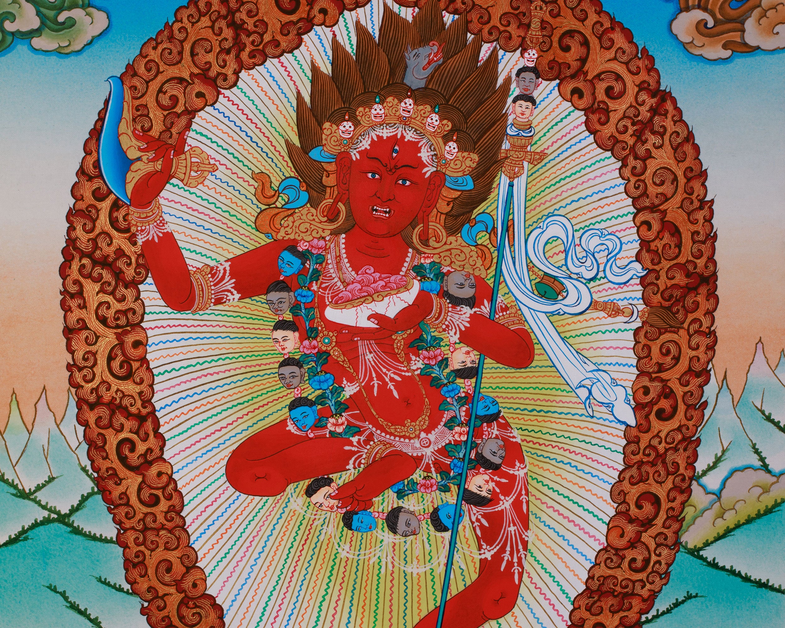 Hand Painted Vajravarahi Thangka | Dorje Phagmo Sacred Painting